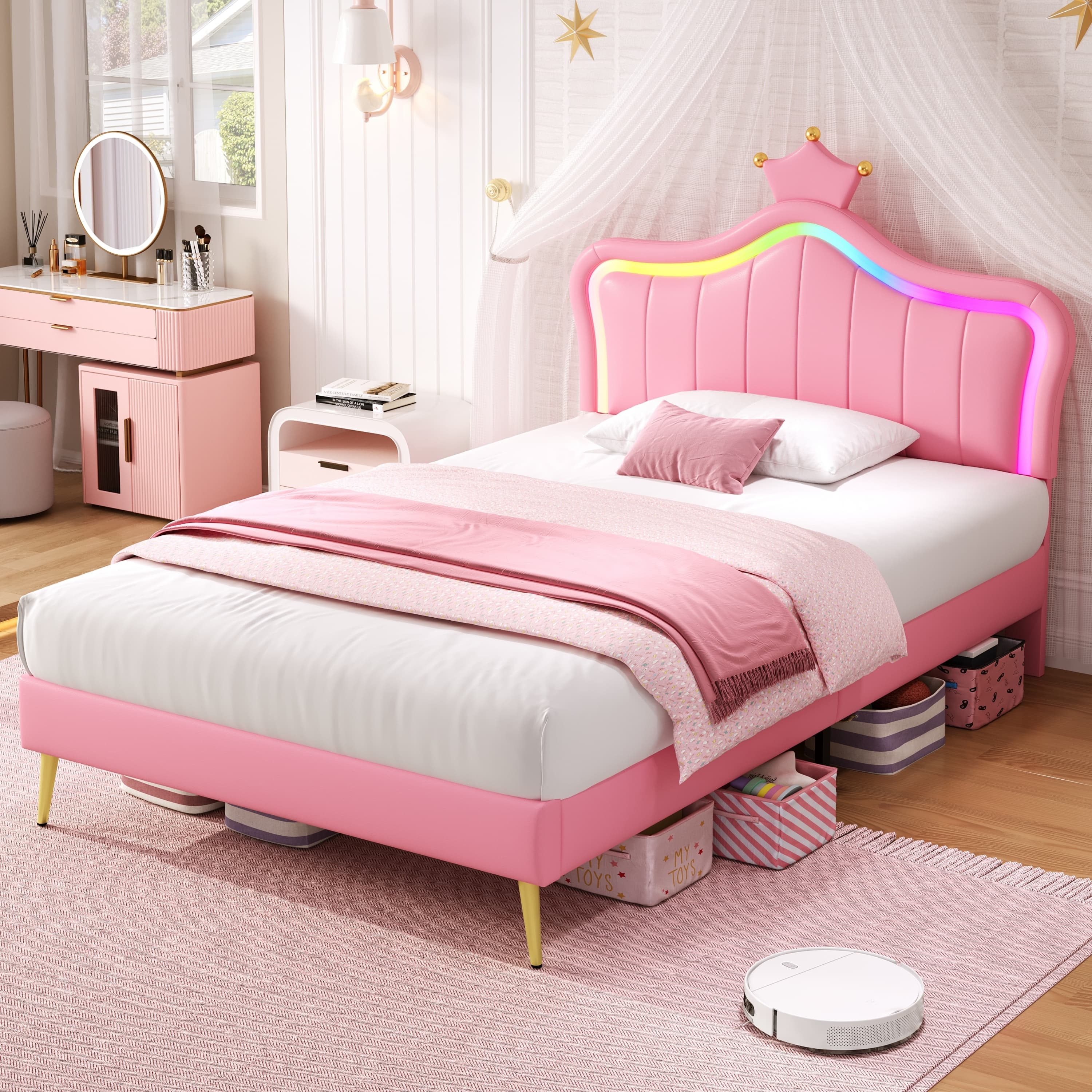 Transform Their Room with a Magical LED Crown Bed - image 3