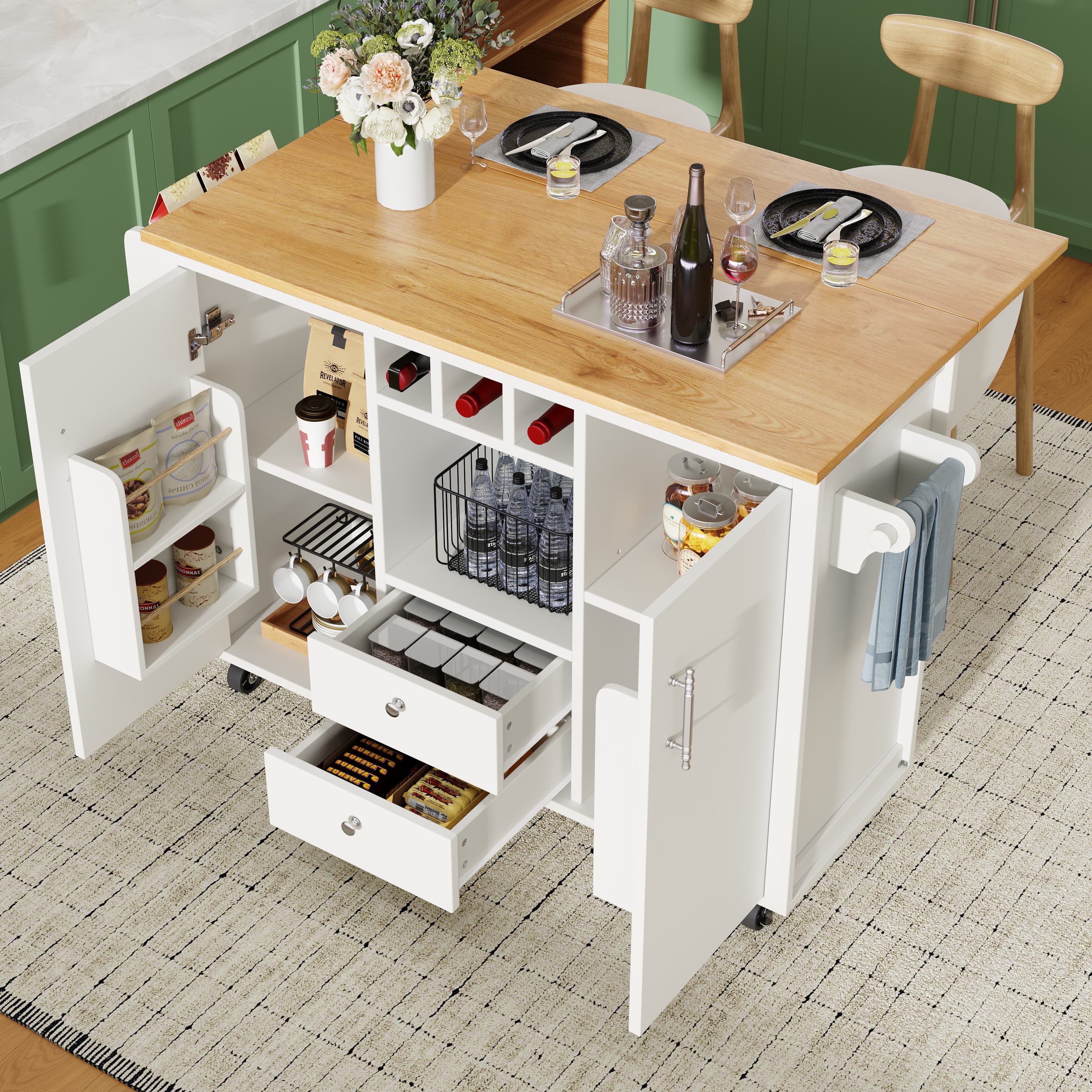 Effortless Kitchen Organisation with a Folding Worktop Cart