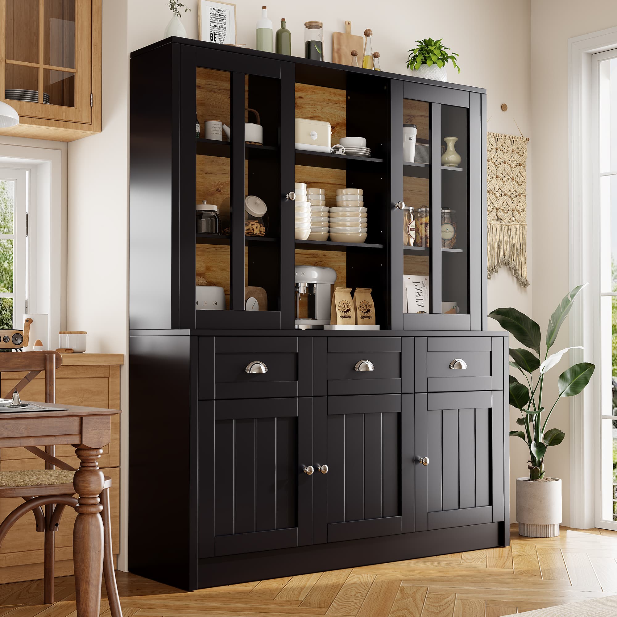 Modern Tall Storage Cabinet for Living Room & Kitchen - image 4