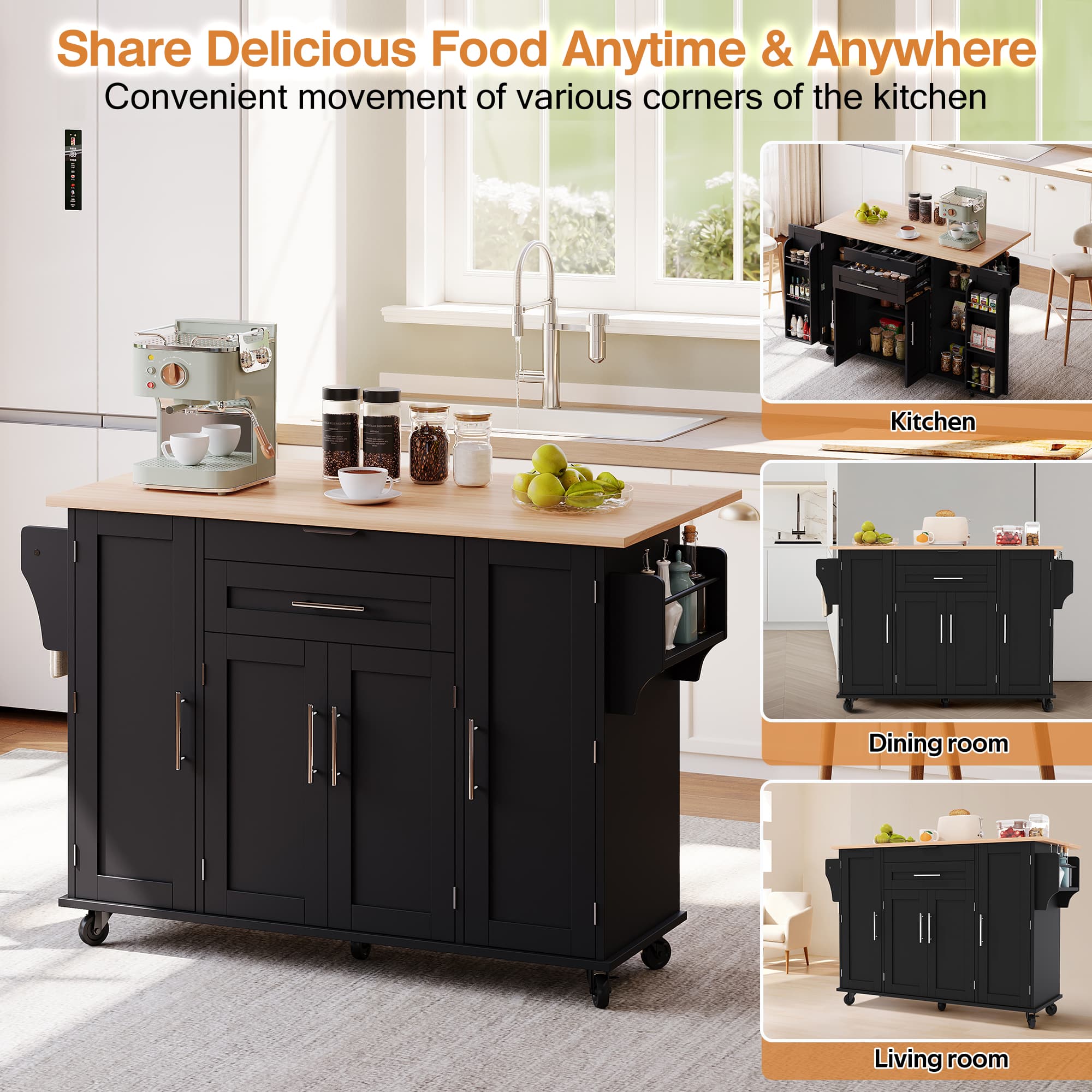 Effortless Meal Prep & Smart Storage with a Rolling Kitchen Island - image 1