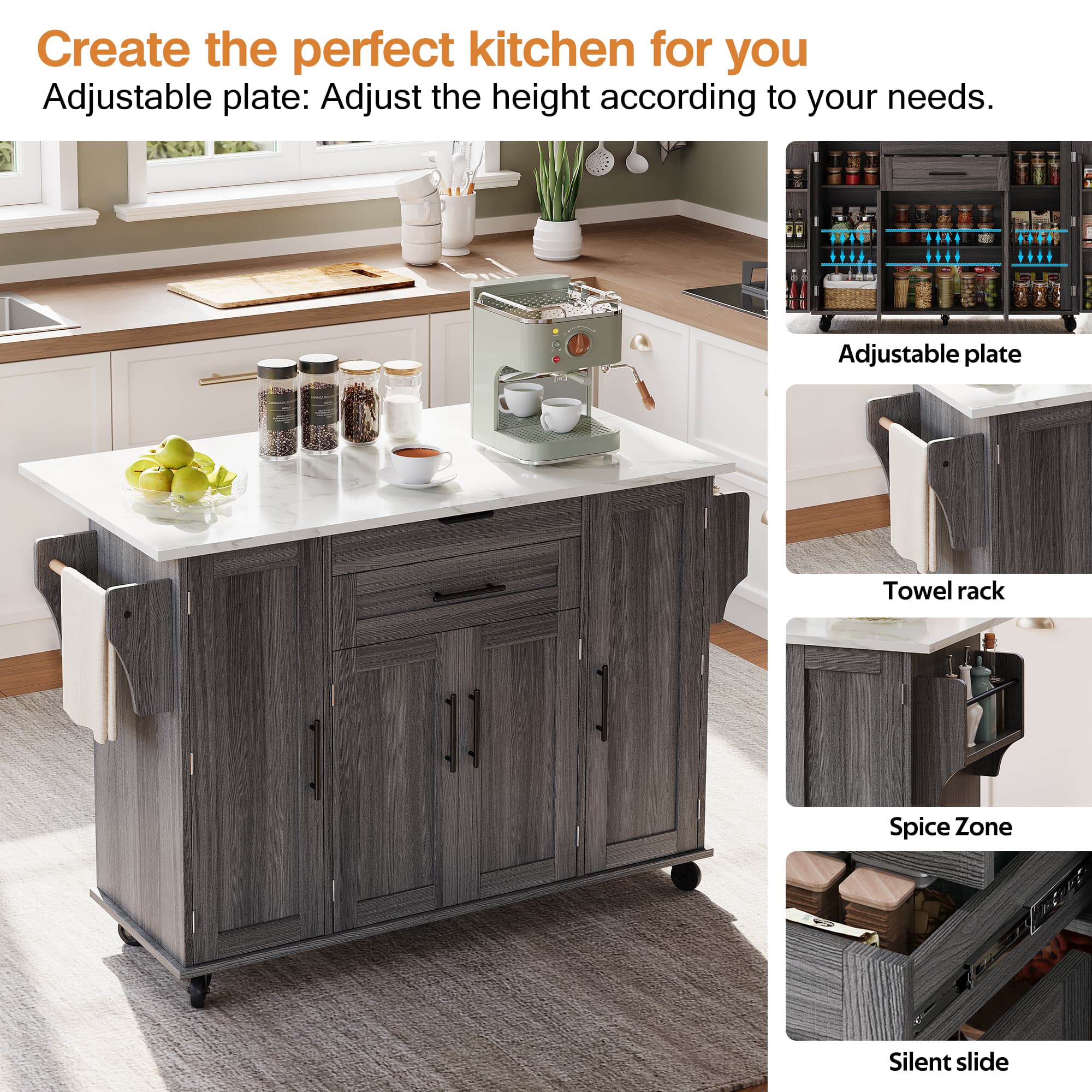 Expand Your Kitchen Space with a Versatile Rolling Island - image 5