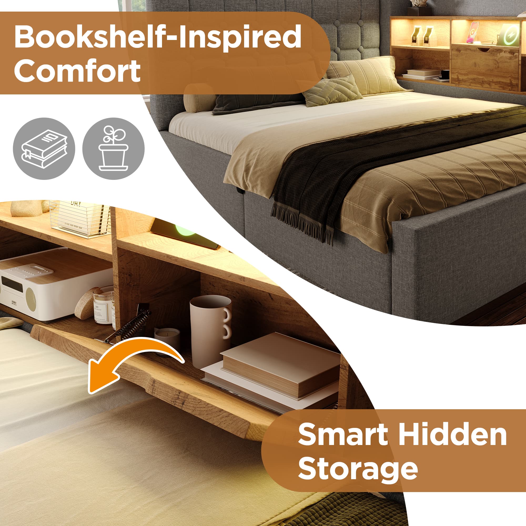 Smart Daybed with Trundle, Storage & USB Charging Station - image 4