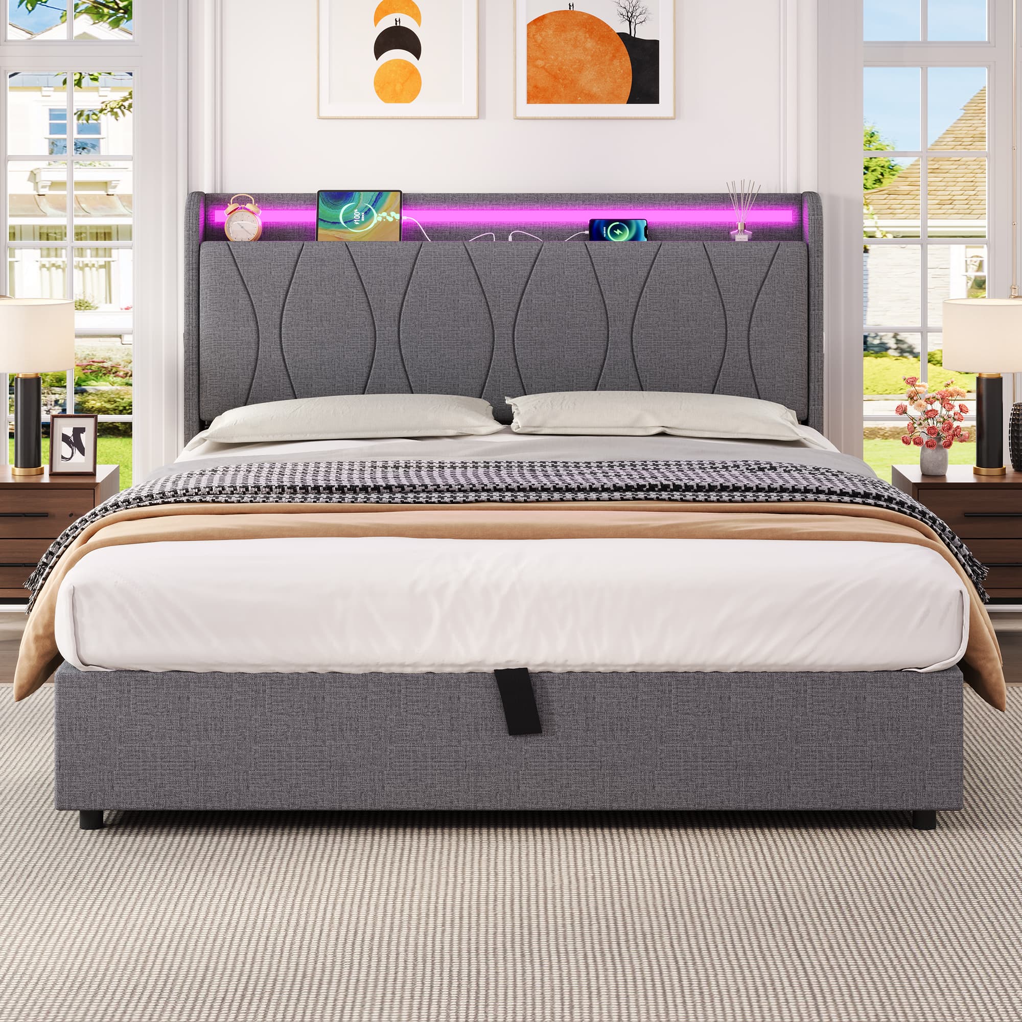 The Ultimate Smart Storage Bed with LEDs & USB Charging - image 5