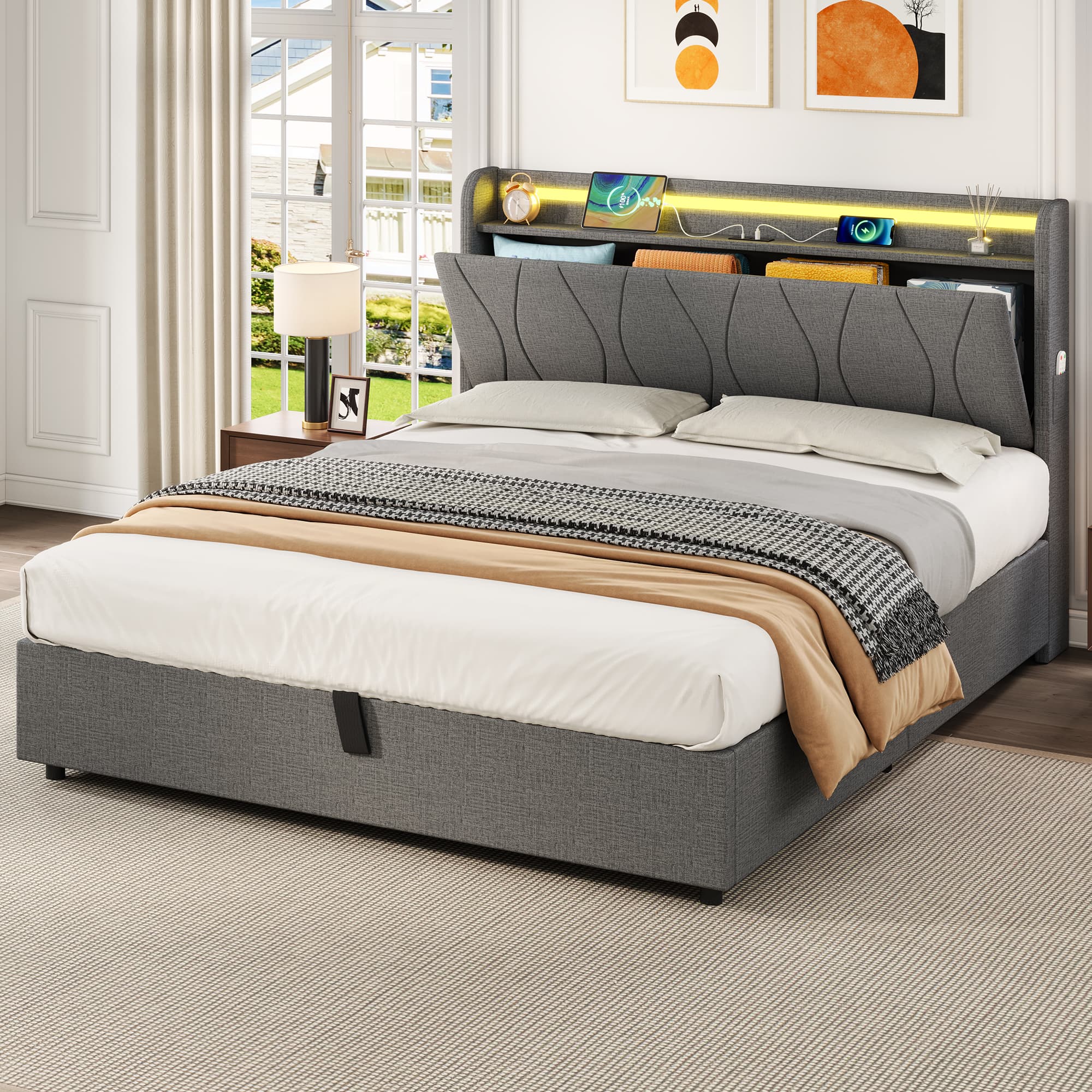The Ultimate Smart Storage Bed with LEDs & USB Charging - image 3