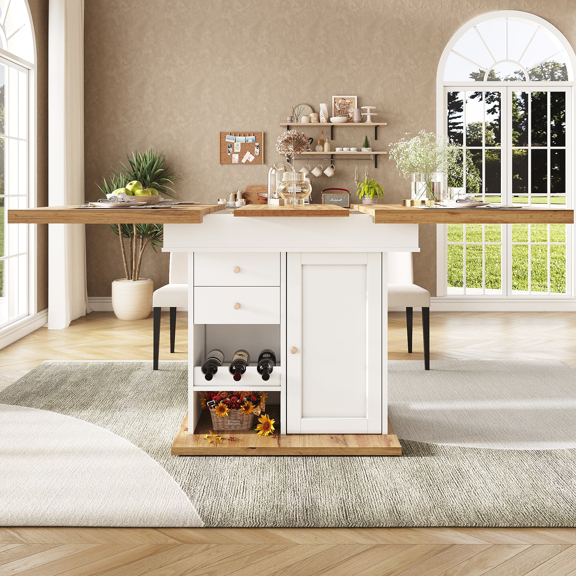 Expandable Dining Table with Storage for 4-6 People - image 2