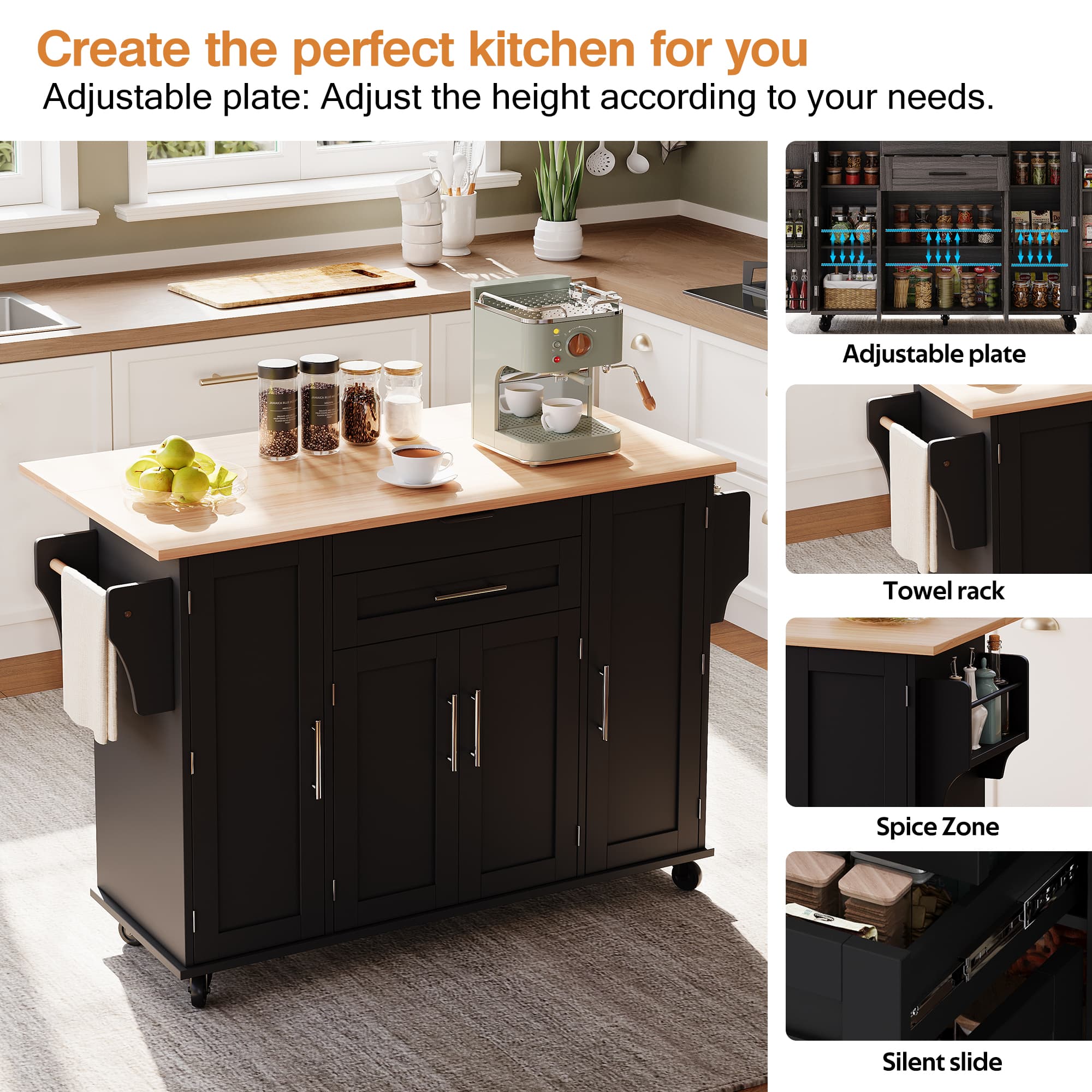 Effortless Meal Prep & Smart Storage with a Rolling Kitchen Island - image 4