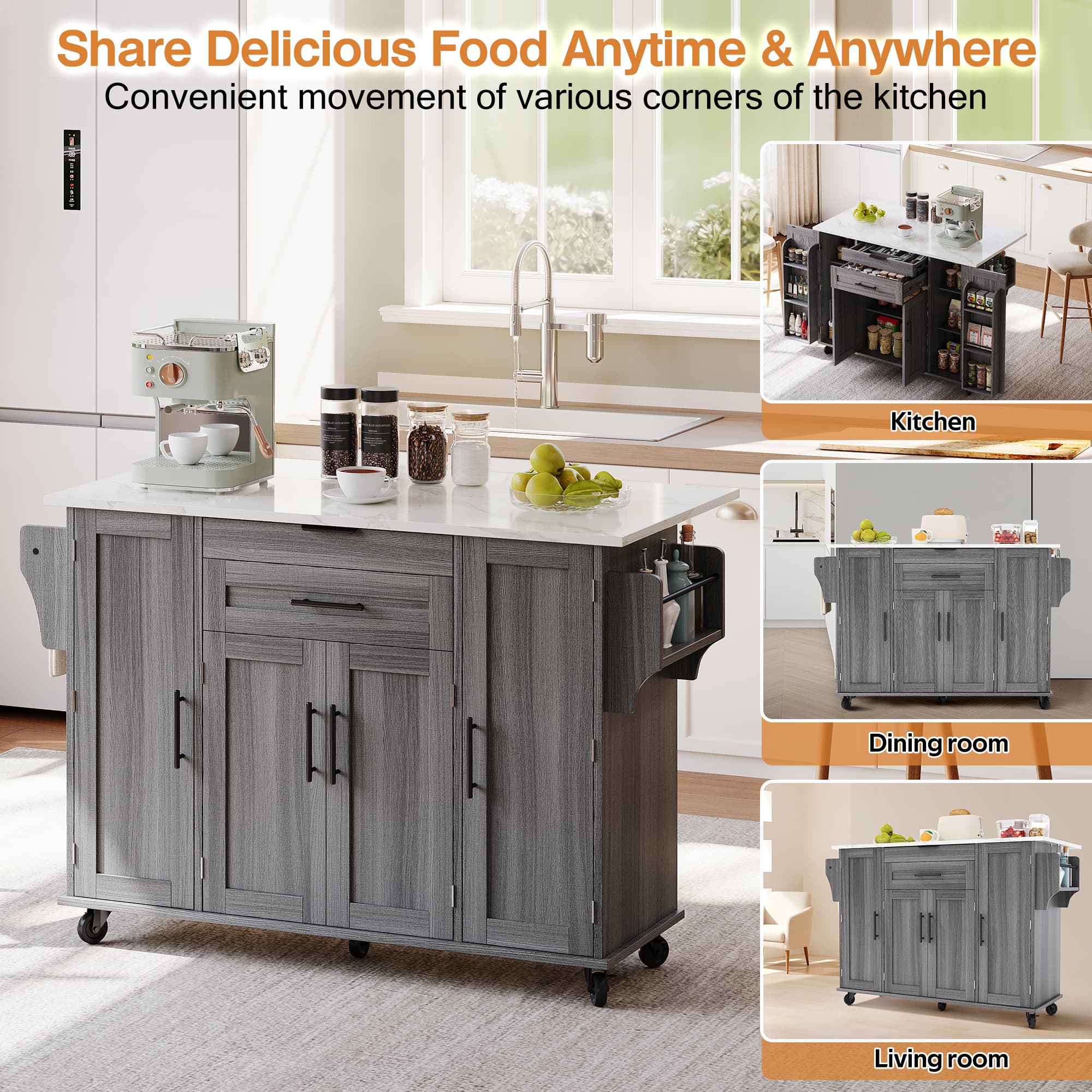Expand Your Kitchen Space with a Versatile Rolling Island - image 3