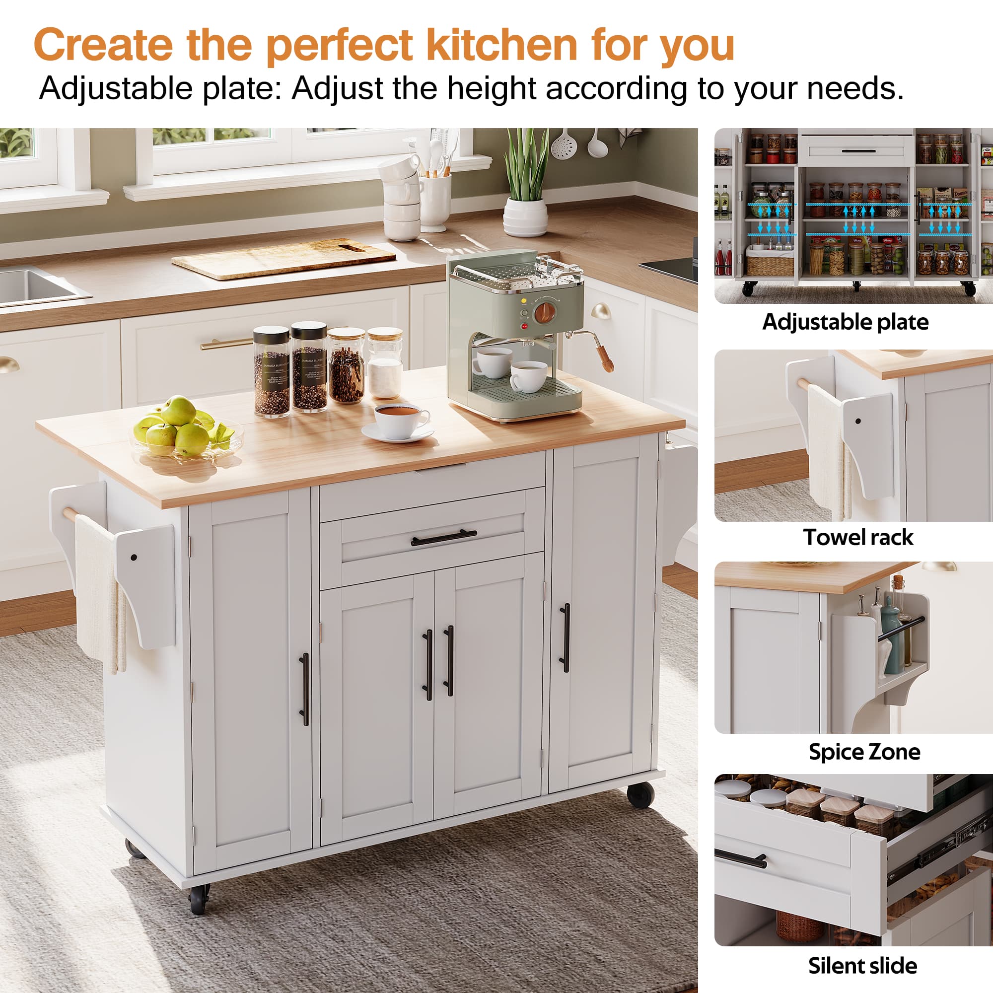 Expand Your Kitchen Space with This Rolling Island Trolley - image 4