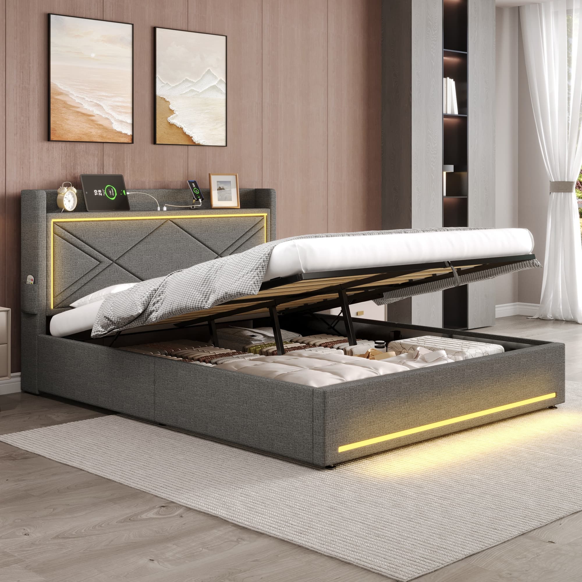 Transform Your Bedroom with Smart Storage & Ambient Lighting - image 2