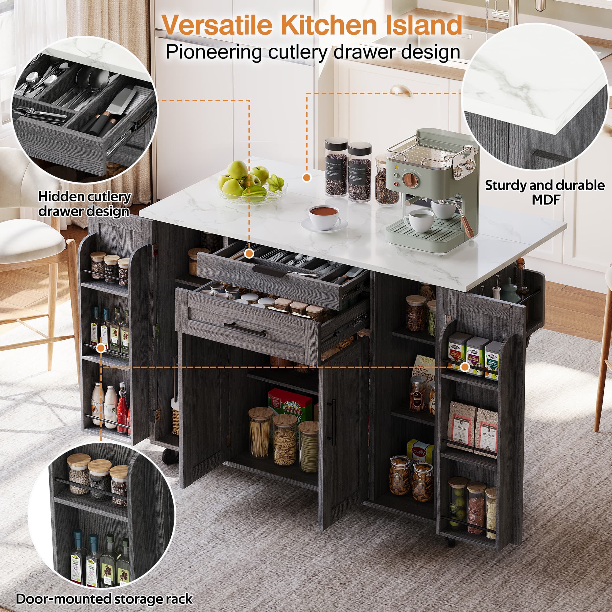Expand Your Kitchen Space with a Versatile Rolling Island - image 4