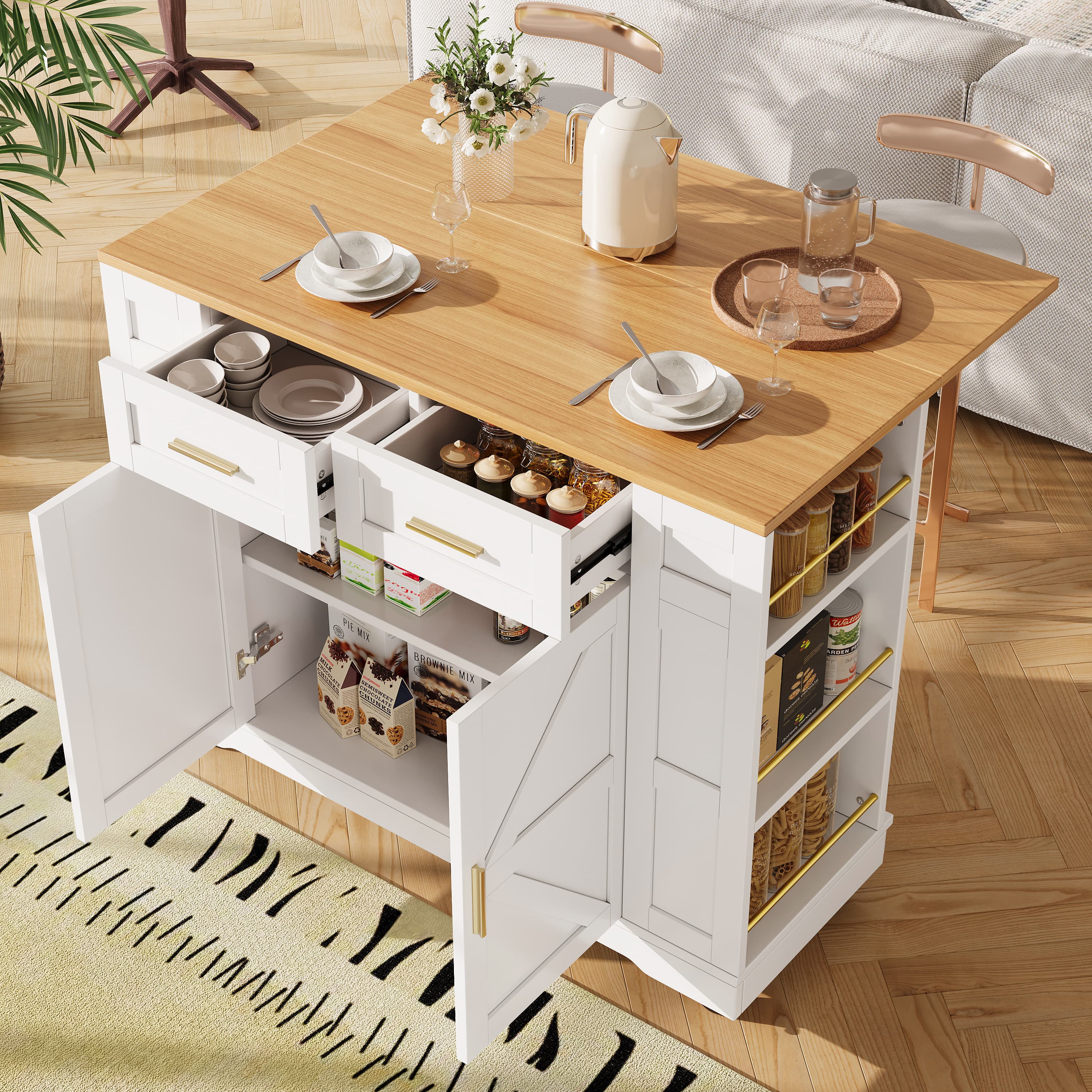 Expand Your Kitchen with a Rolling Island Cart