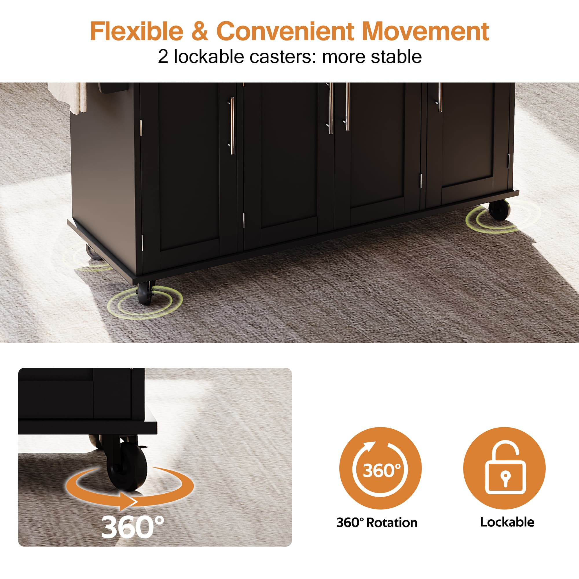 Effortless Meal Prep & Smart Storage with a Rolling Kitchen Island - image 3