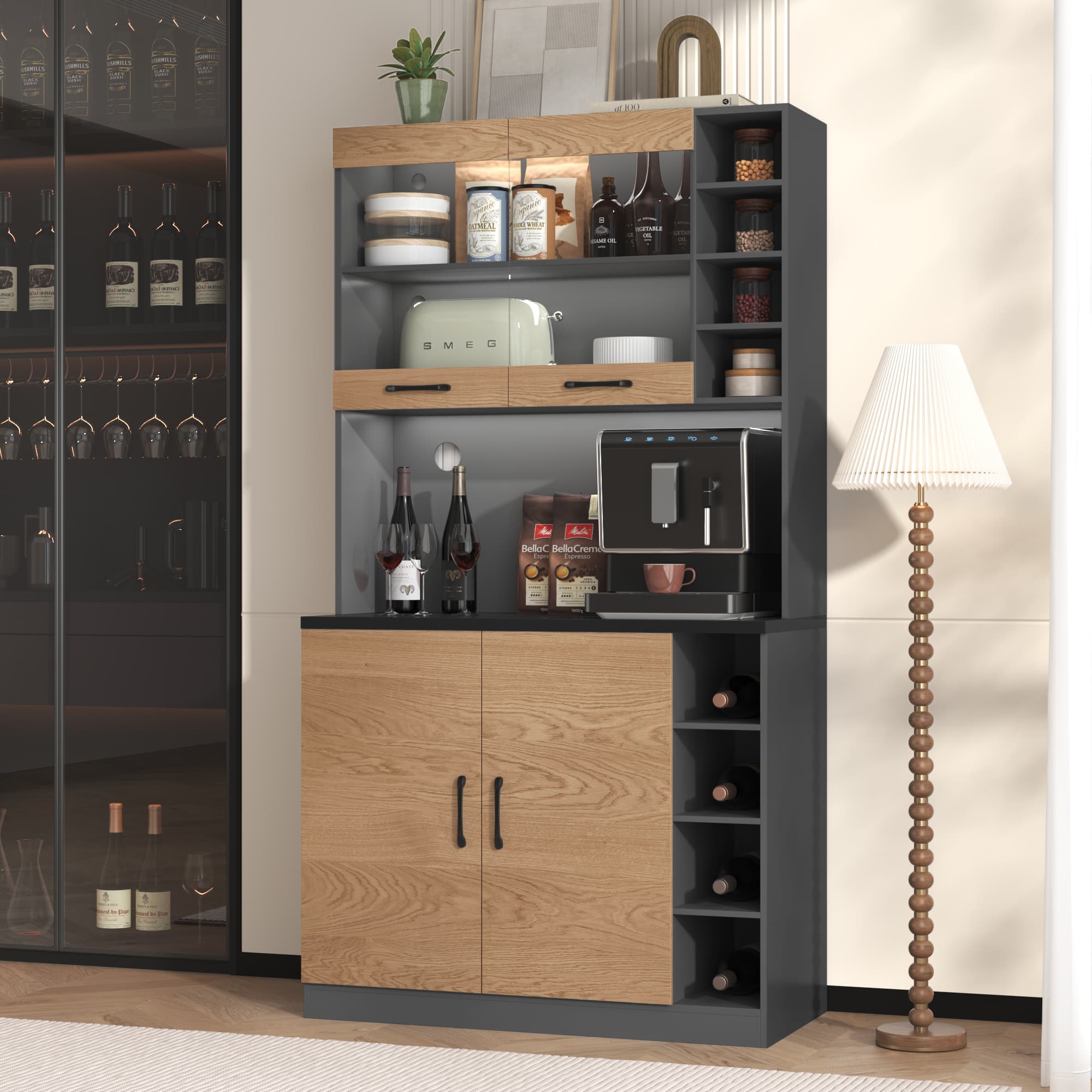 Freestanding Pantry Cupboard with Ambient LED Lighting - image 5