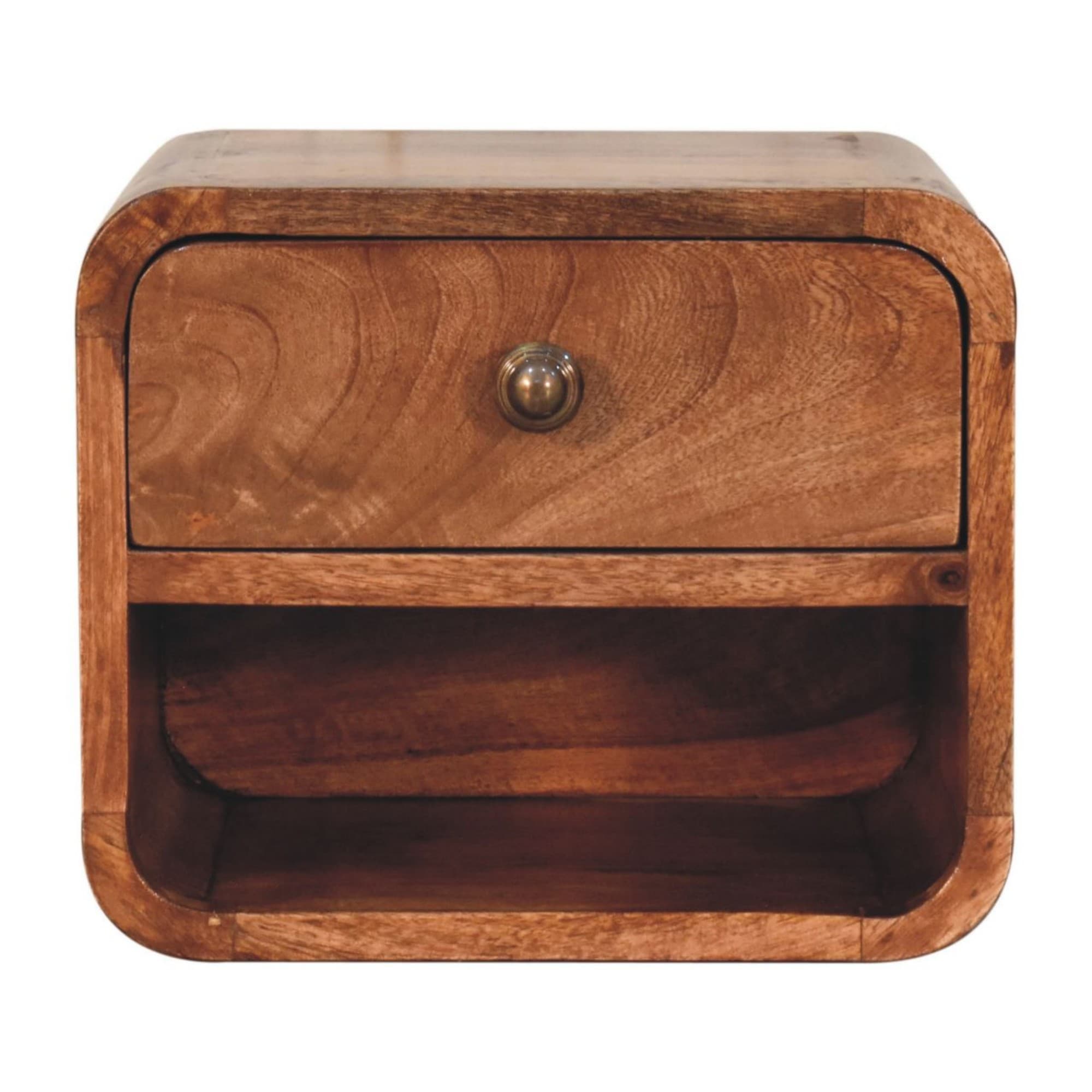 Space-Saving Solid Wood Floating Bedside Table - image 3