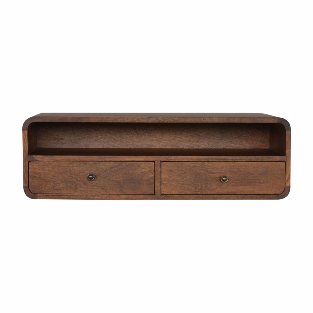 Wall-Mounted Chestnut Console: Effortless Style & Storage - image 4
