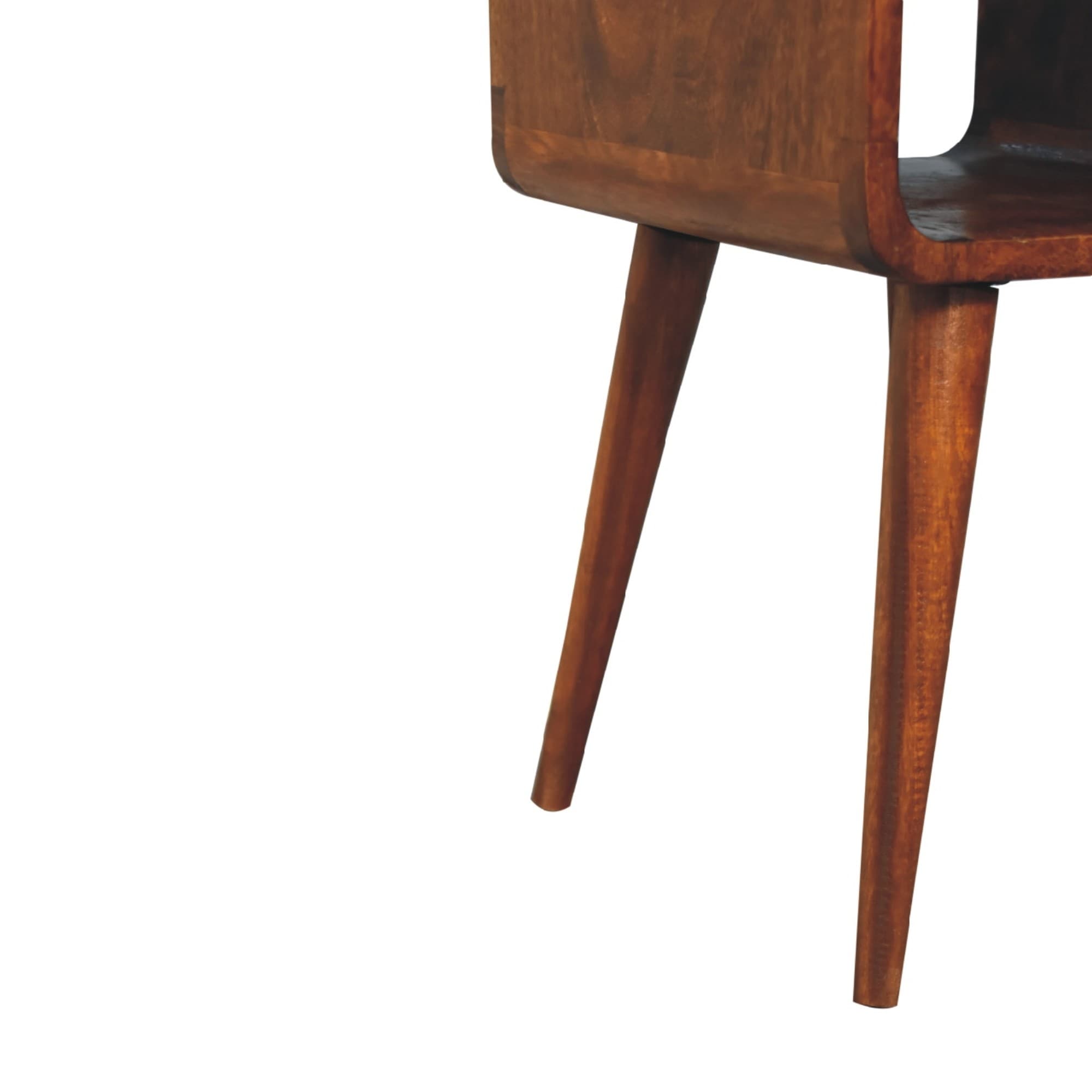 Handcrafted Solid Mango Wood Bedside Table in Rich Chestnut - image 4