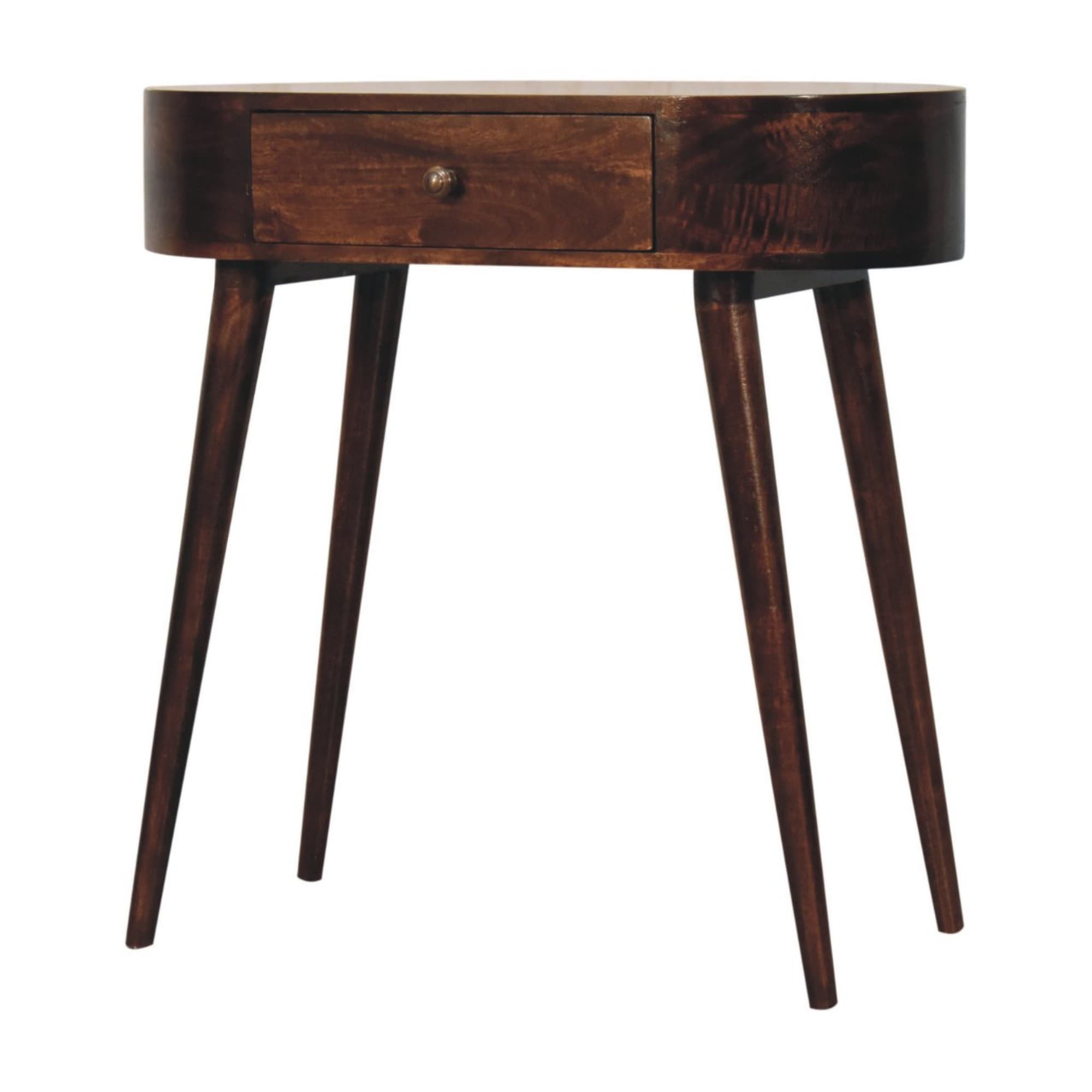 Elegant Walnut Console Table with Rounded Edges - image 5