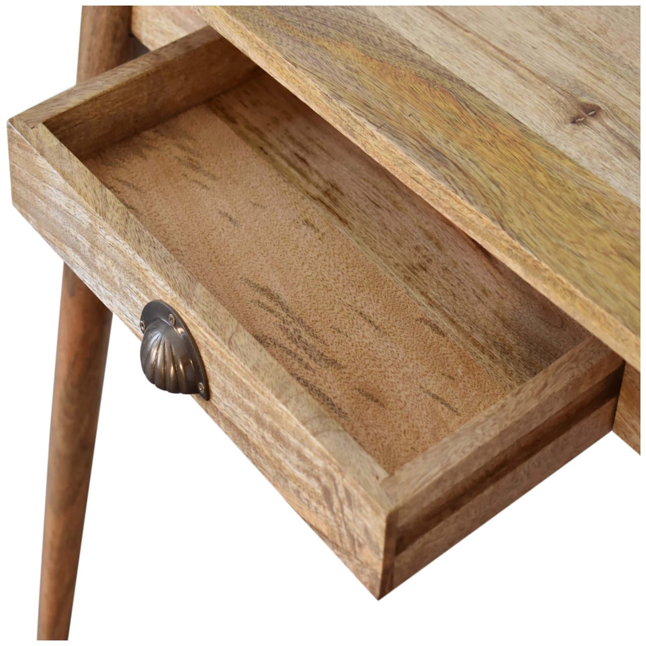 Effortless Solid Mango Wood Nordic Writing Desk - image 2