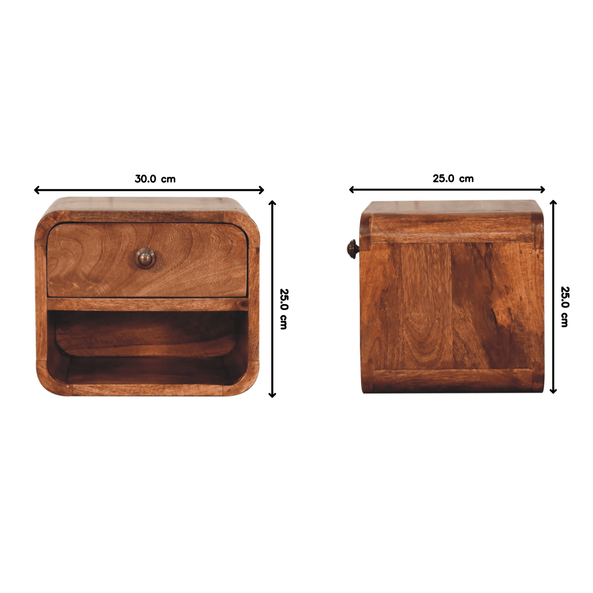 Space-Saving Solid Wood Floating Bedside Table - image 5