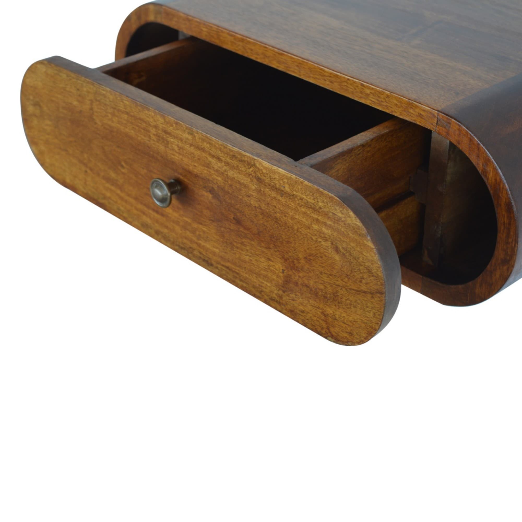 Elevate Your Bedroom with a Wall Mounted Mango Wood Bedside Table - image 3