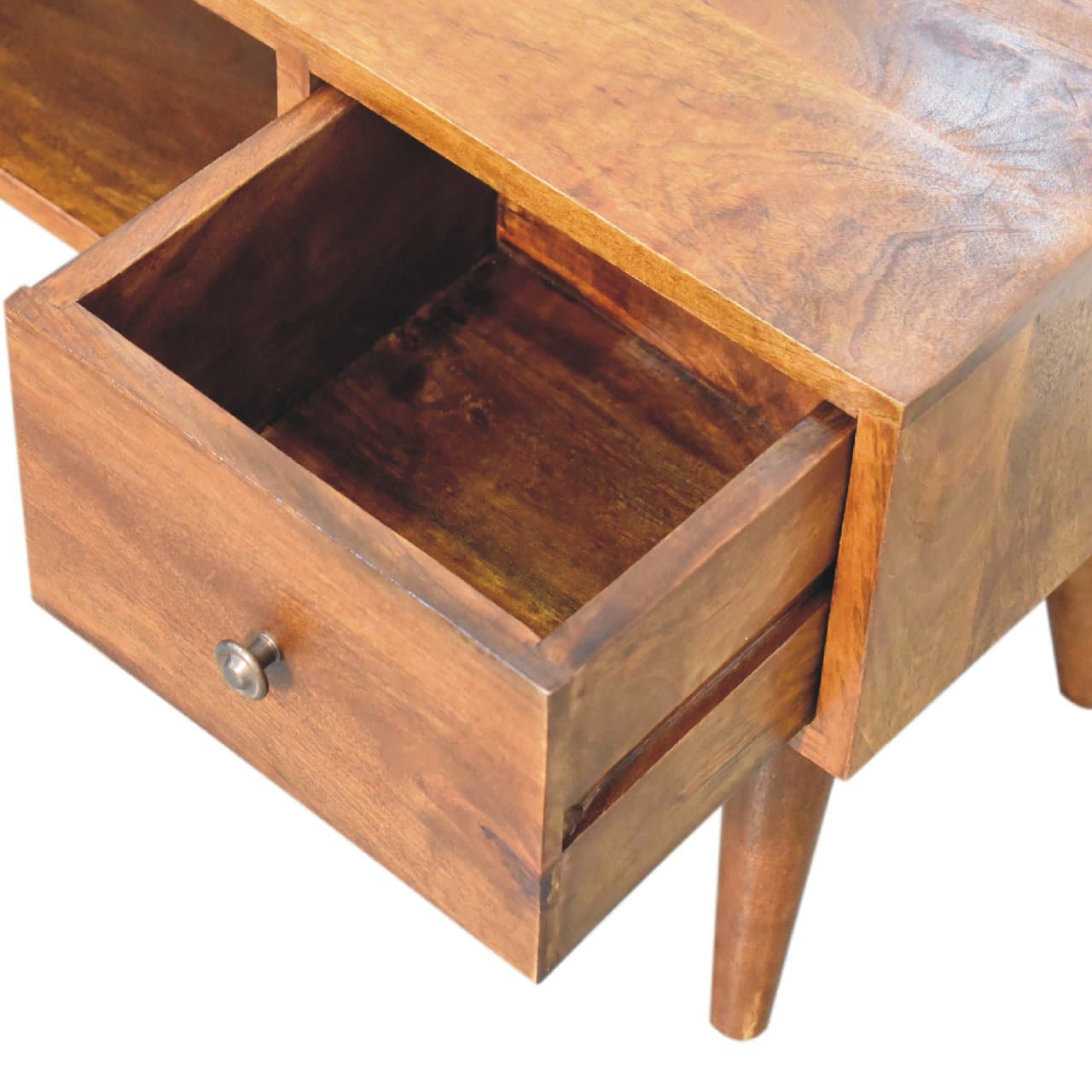 Handcrafted Mango Wood Coffee Table with Smart Storage - image 4