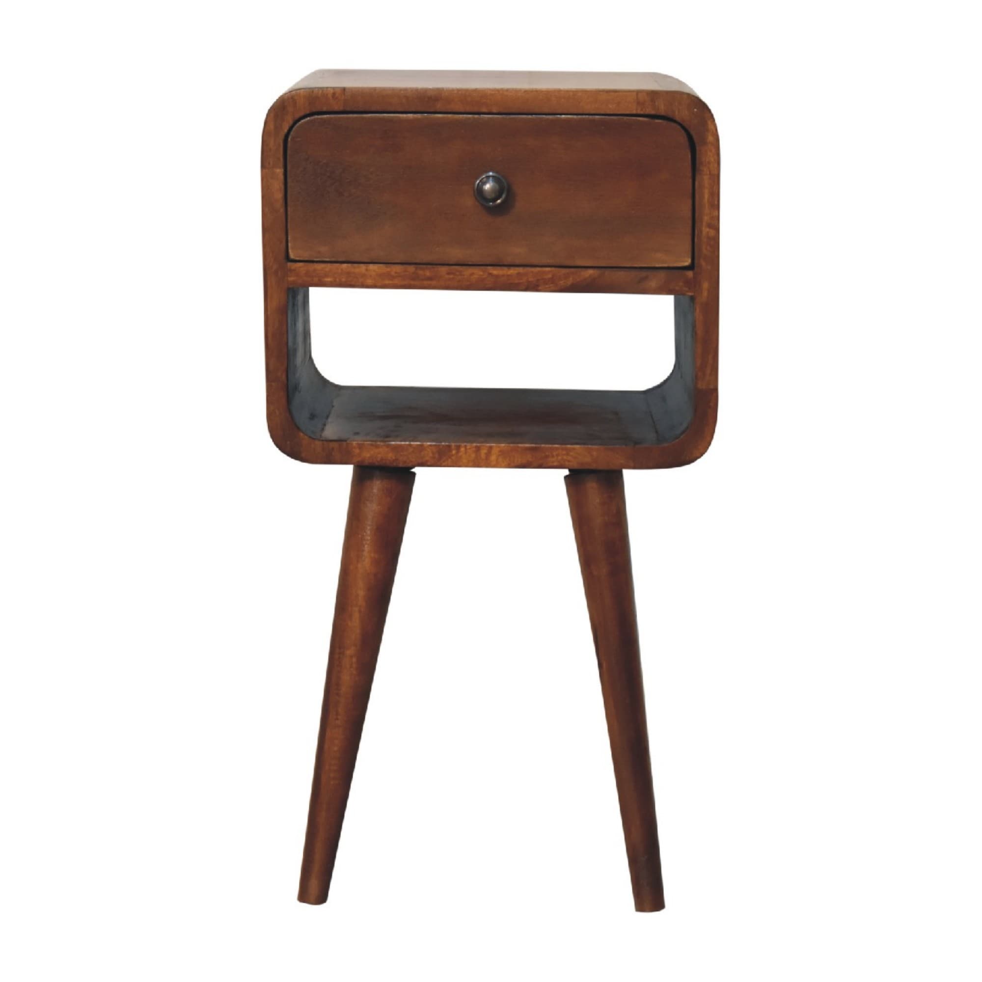 Handcrafted Solid Mango Wood Bedside Table in Rich Chestnut - image 2