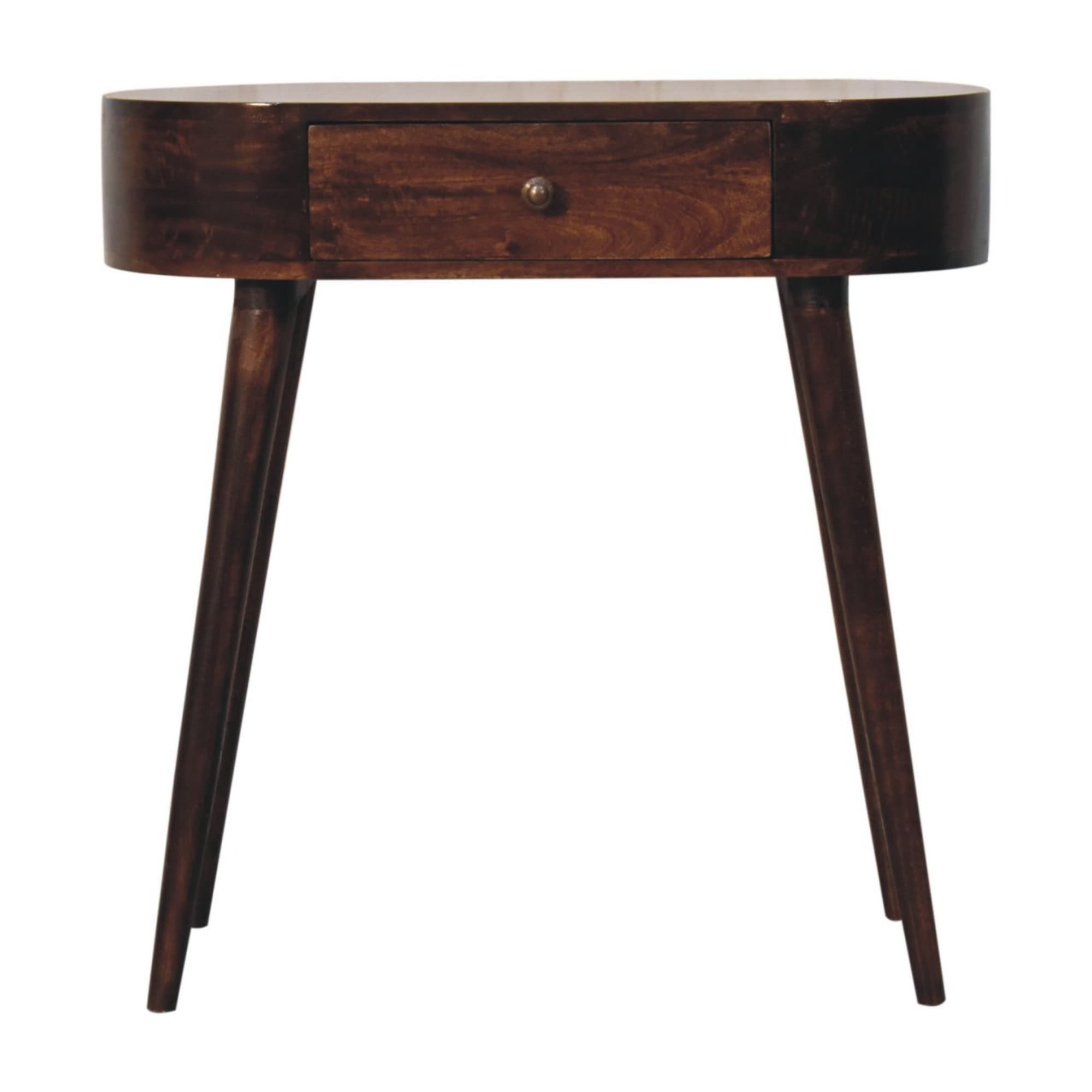 Elegant Walnut Console Table with Rounded Edges - image 4