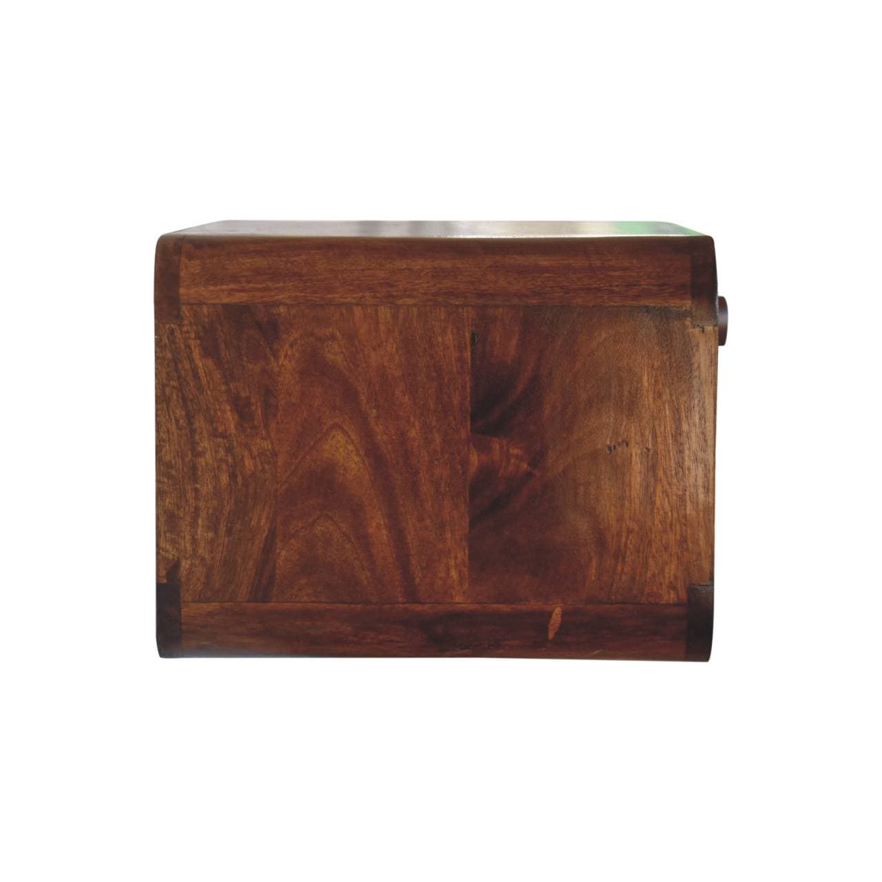 Floating Solid Wood Bedside Table with Woven Drawer - image 5