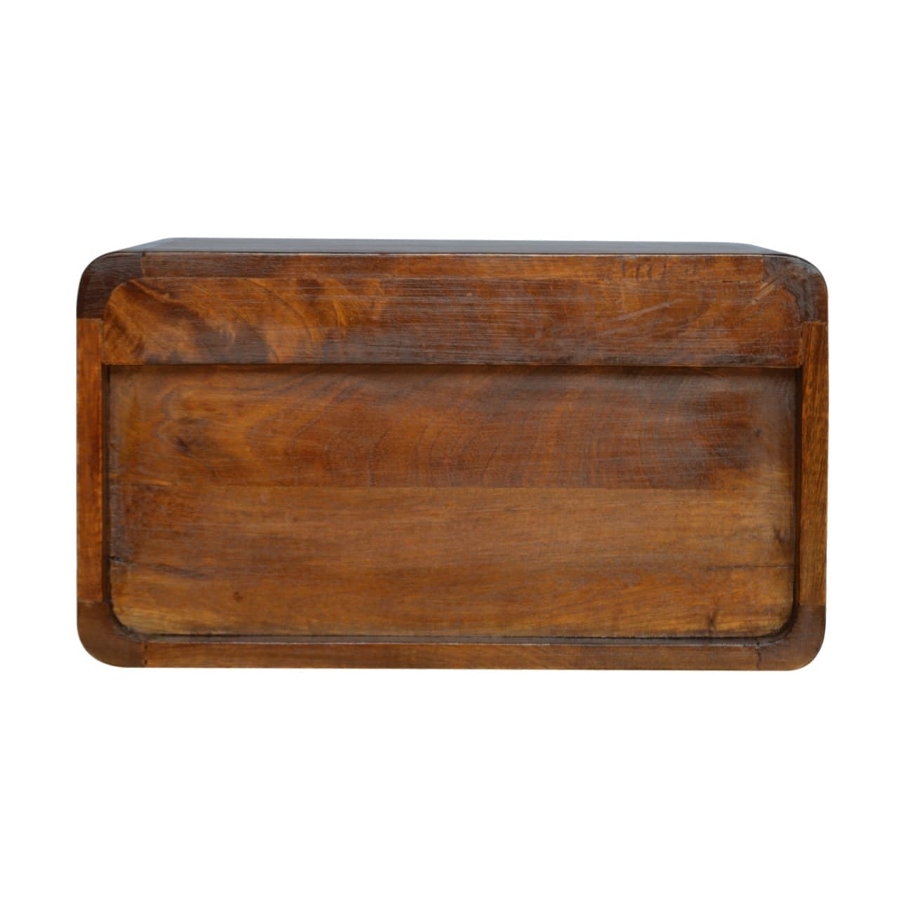 Floating Solid Wood Bedside Table with Woven Drawer - image 4