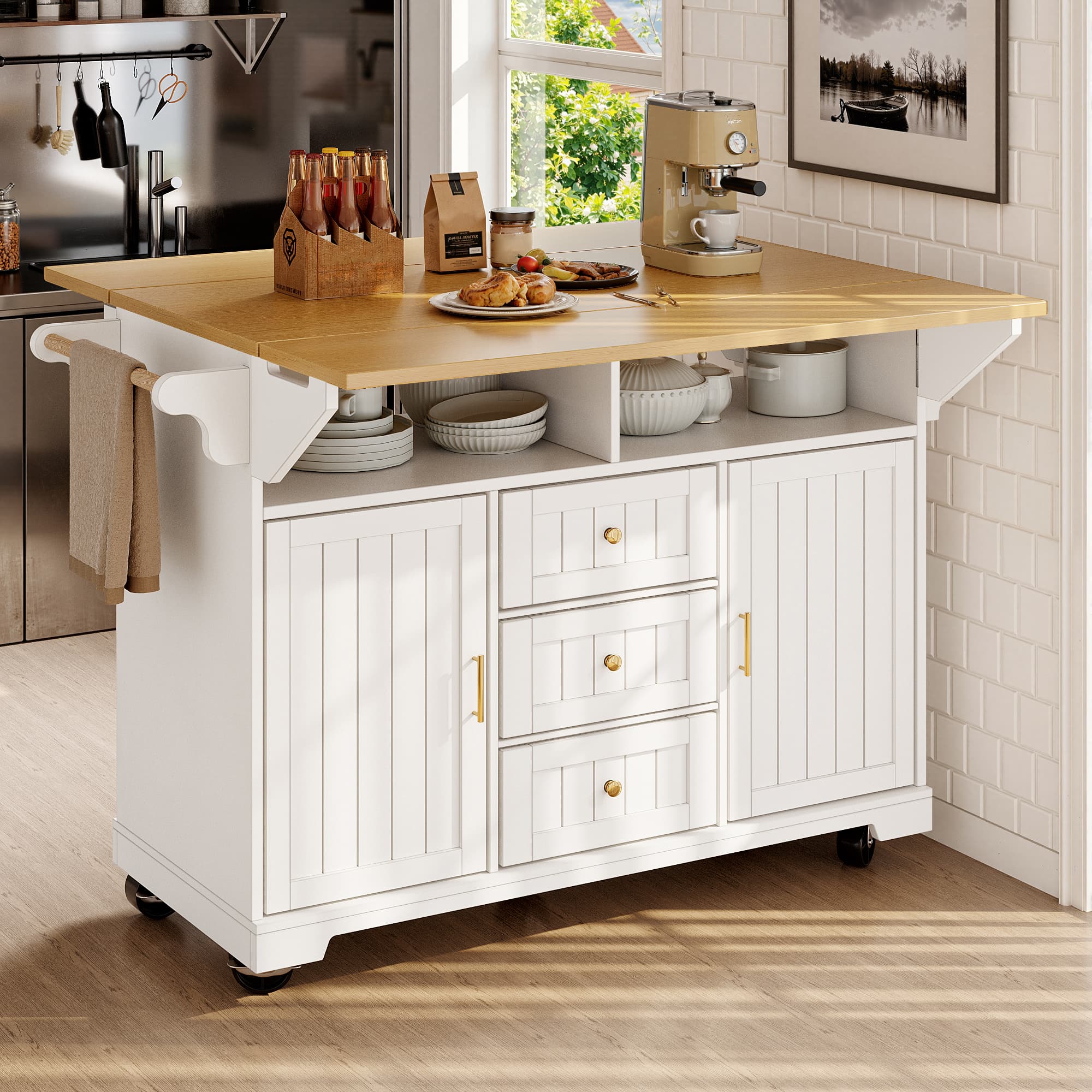 Expand Your Workspace & Storage with Our Versatile Kitchen Island