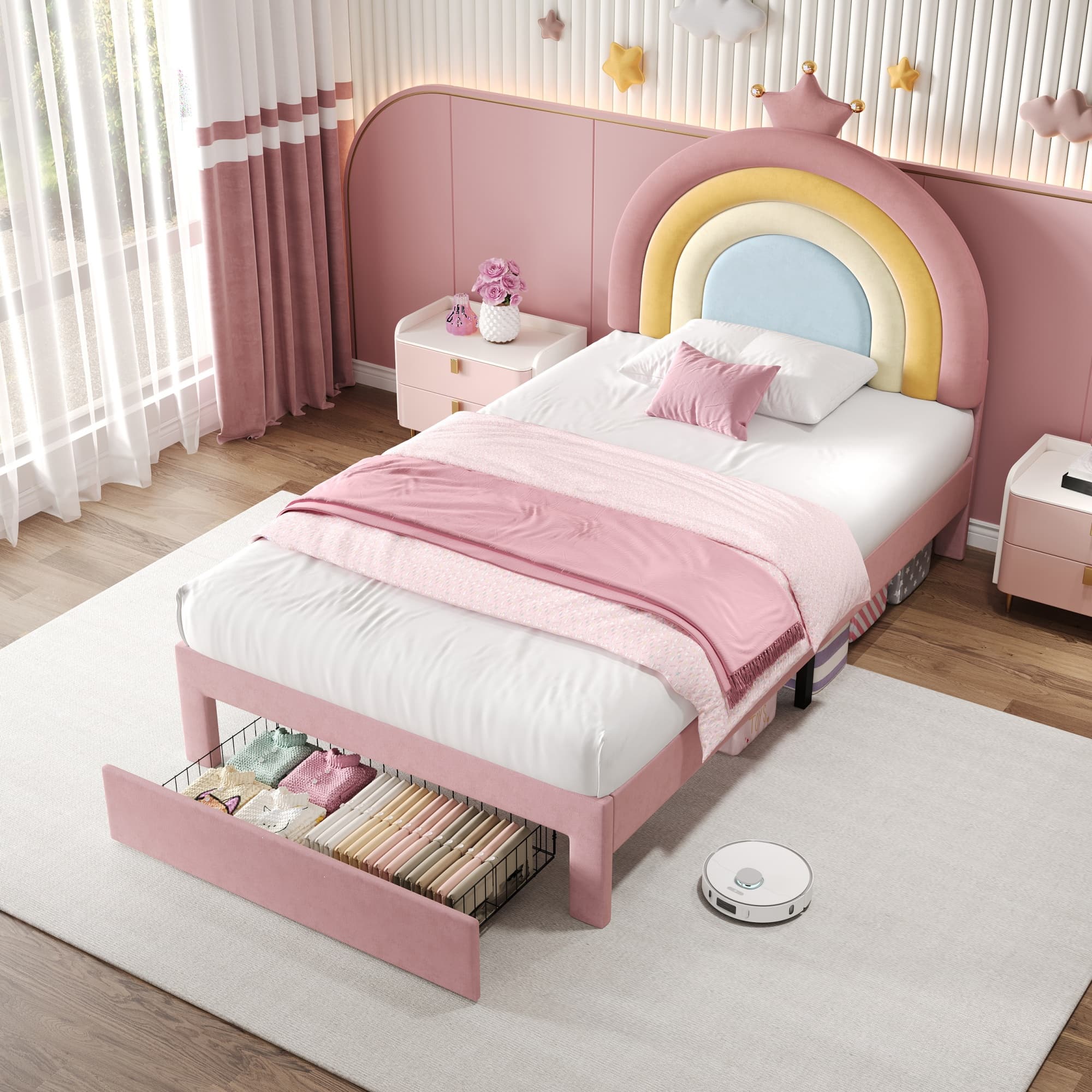A Magical Rainbow Bed with Smart Storage for Your Child - image 4