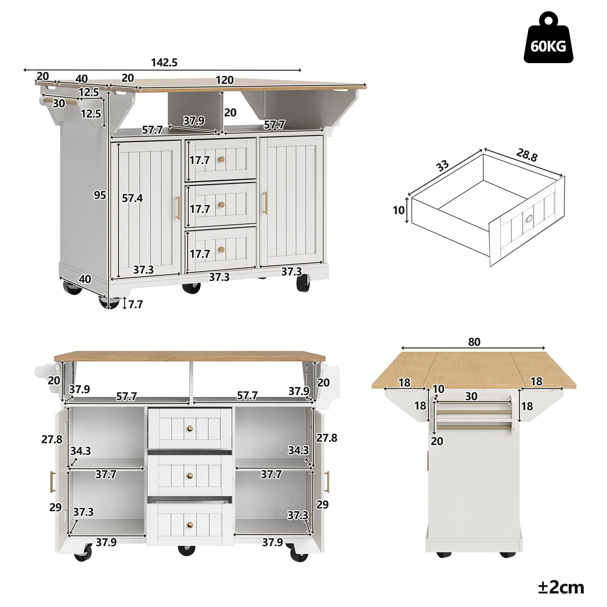 Expand Your Workspace & Storage with Our Versatile Kitchen Island - image 1