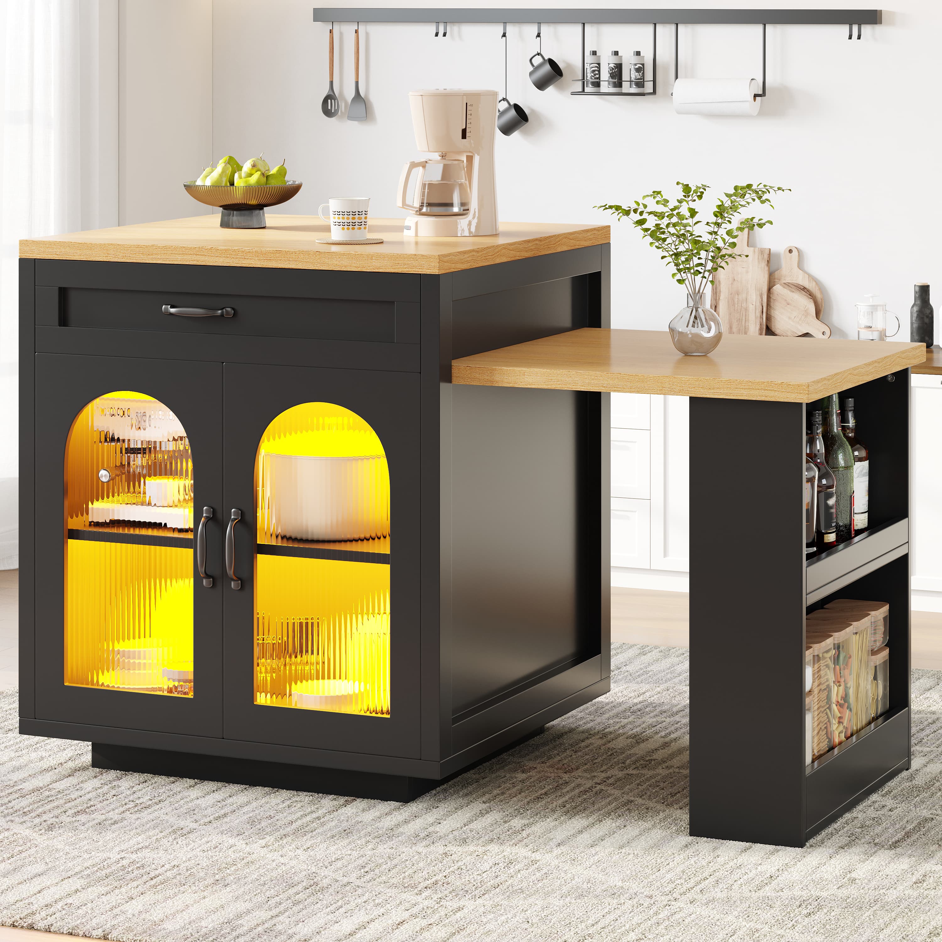 Transform Your Kitchen with an Extendable Island & LED Lights - image 2