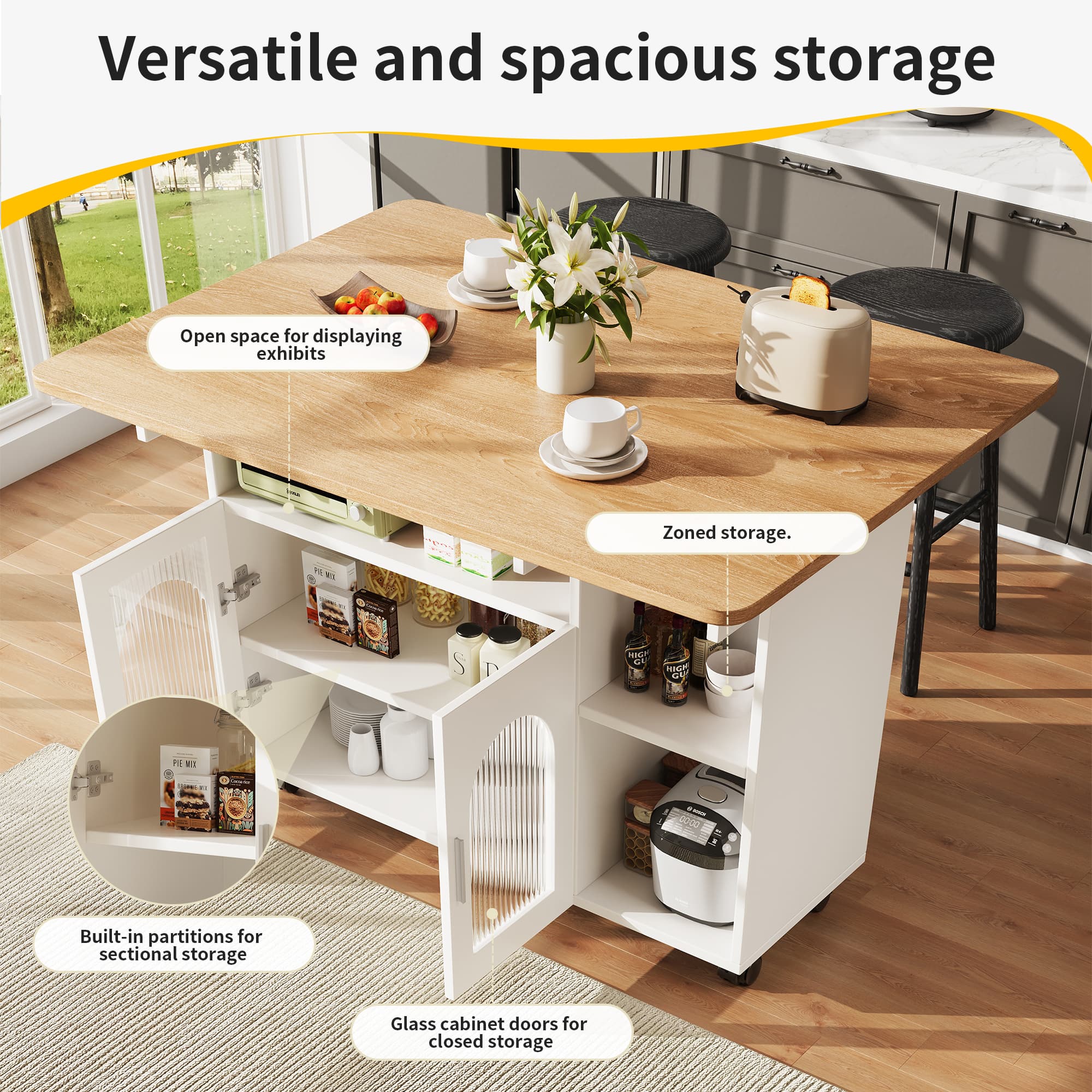 A Versatile Kitchen Island That Transforms into a Dining Table - image 2