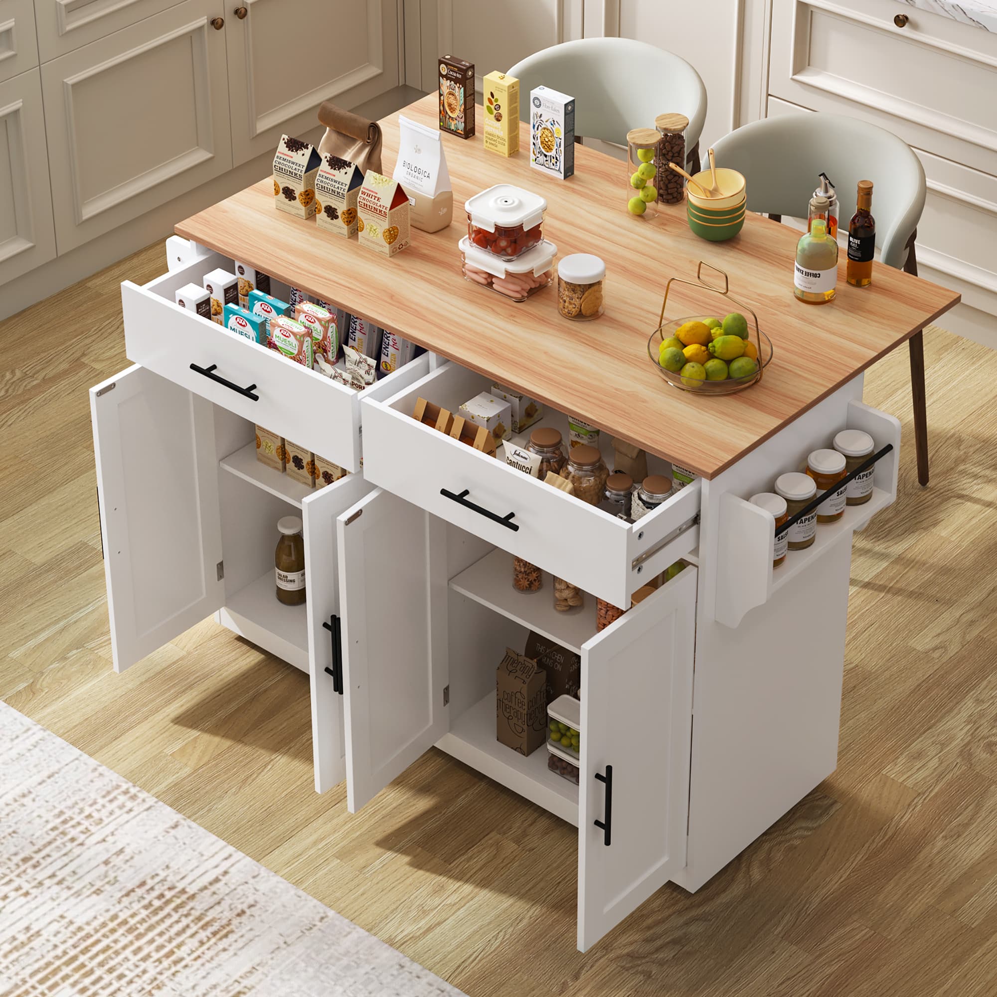 Expandable Kitchen Island for Effortless Hosting & Storage - image 1