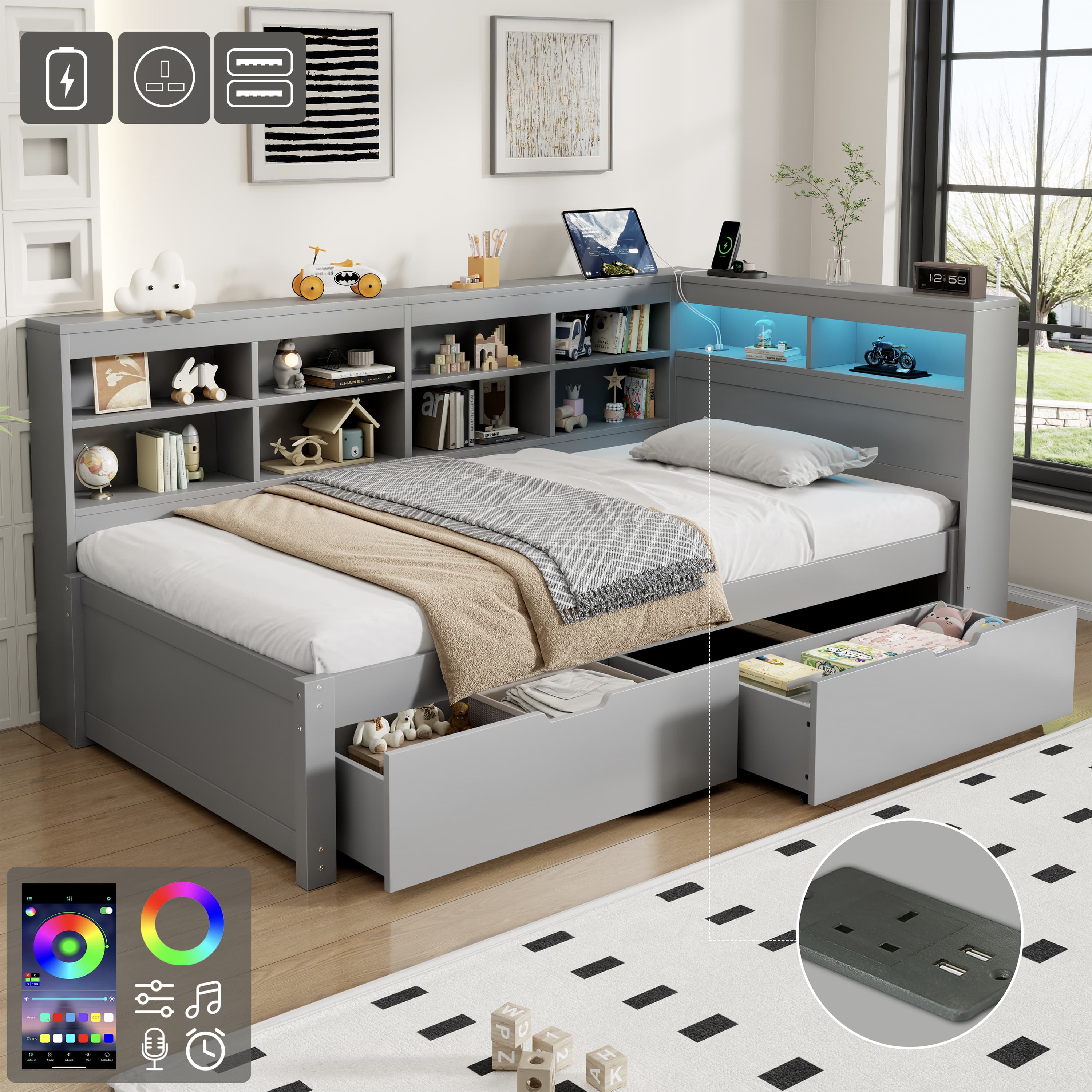 Transform Your Room with a Multifunctional Daybed - Grey