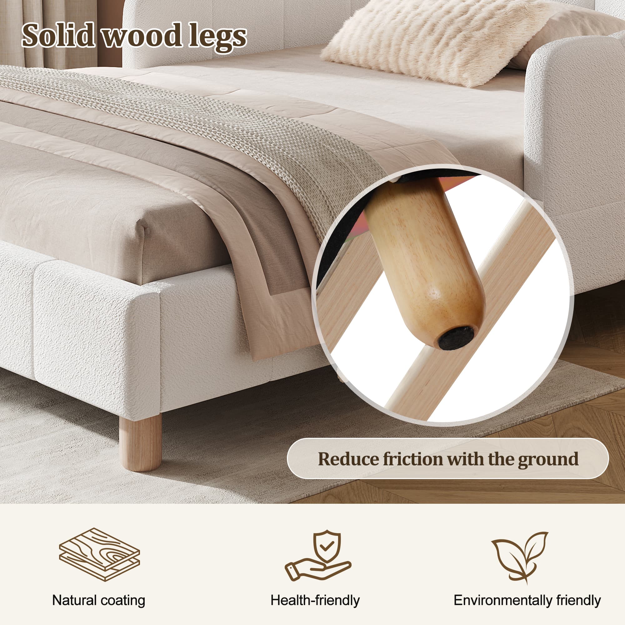 Transform Their Room with a Safe & Stylish Bouclé Bed - image 2