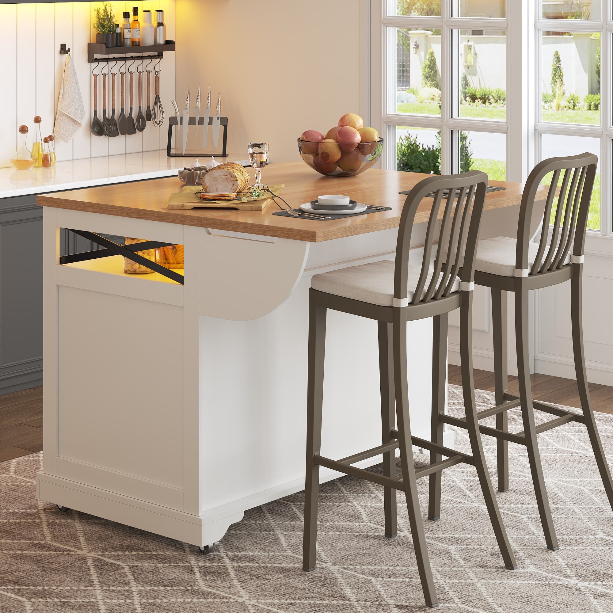 The Ultimate Rollable Kitchen Island with Smart LED Lighting - image 2