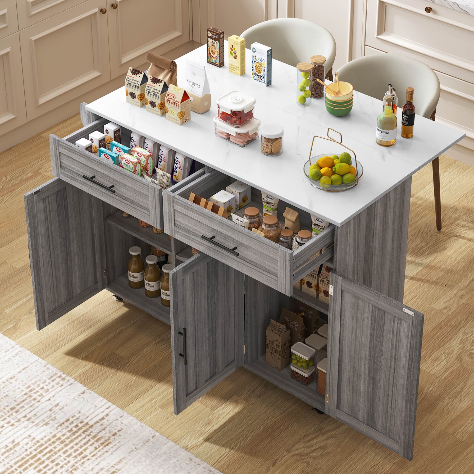 Expand Your Workspace with a Versatile Rolling Kitchen Island