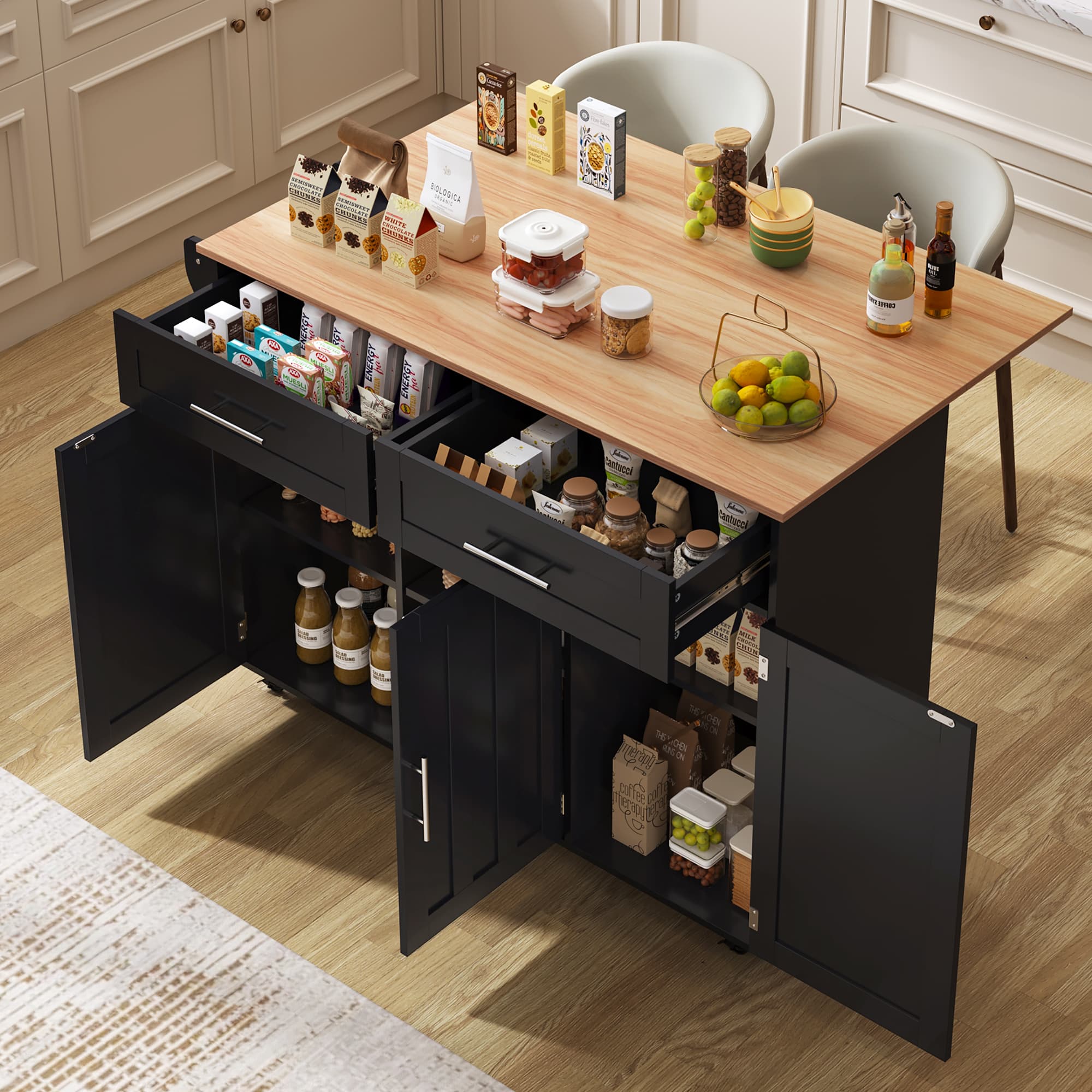 Expand Your Workspace with a Rolling Kitchen Island