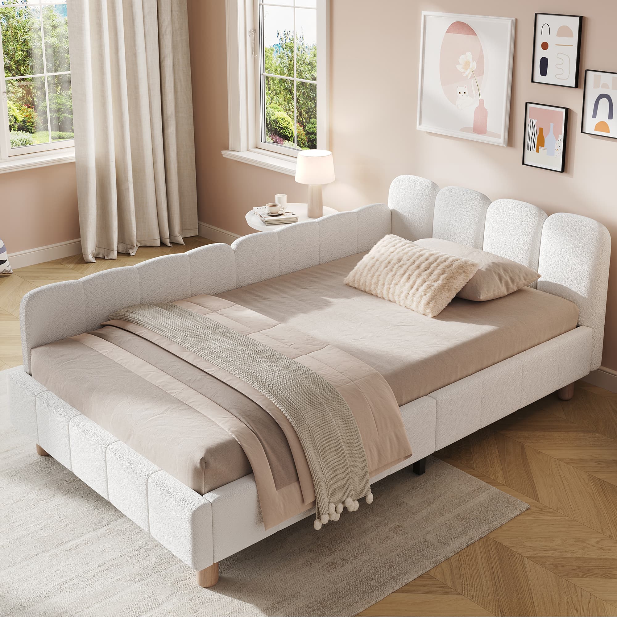 Transform Their Room with a Safe & Stylish Bouclé Bed - image 4