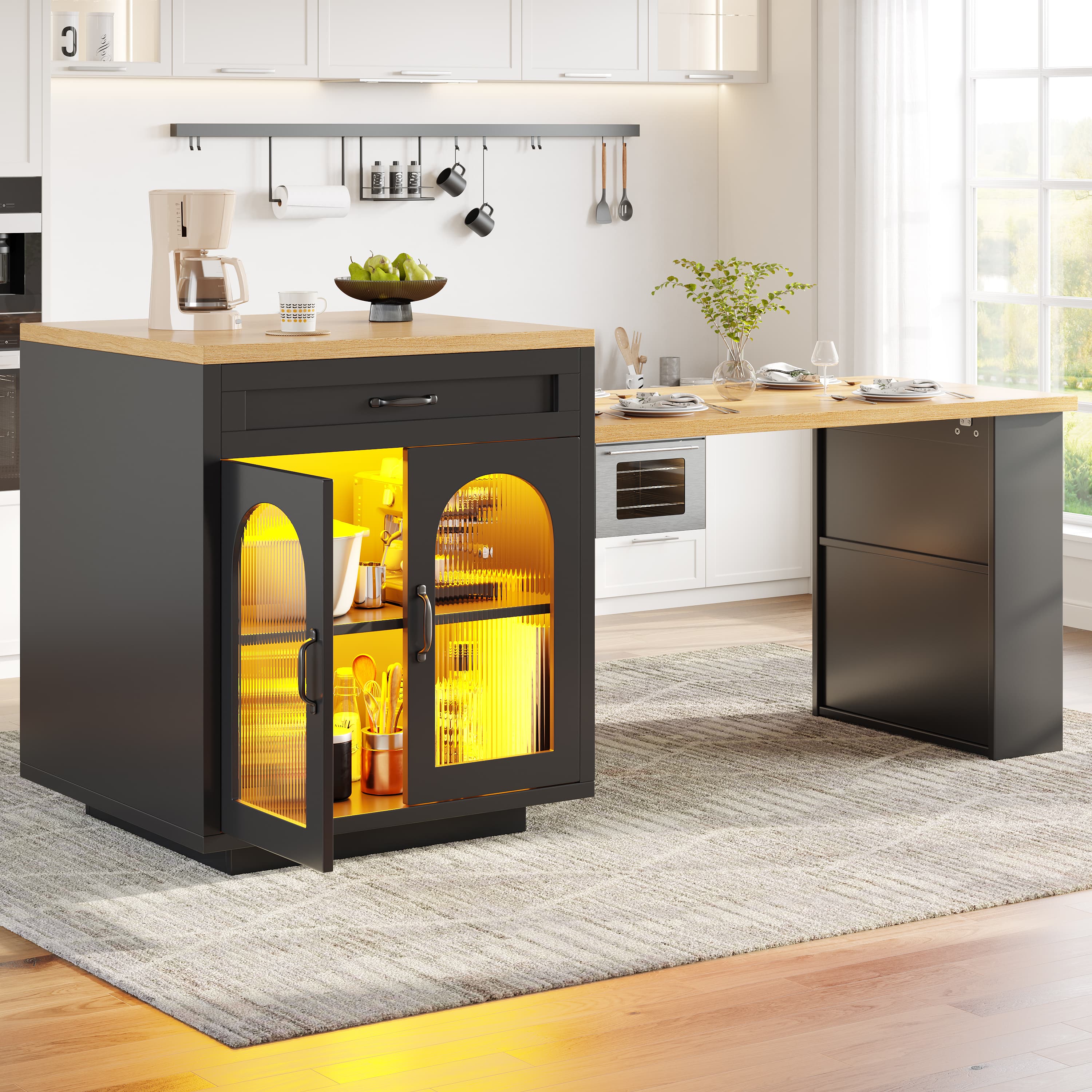 Transform Your Kitchen with an Extendable Island & LED Lights - image 1