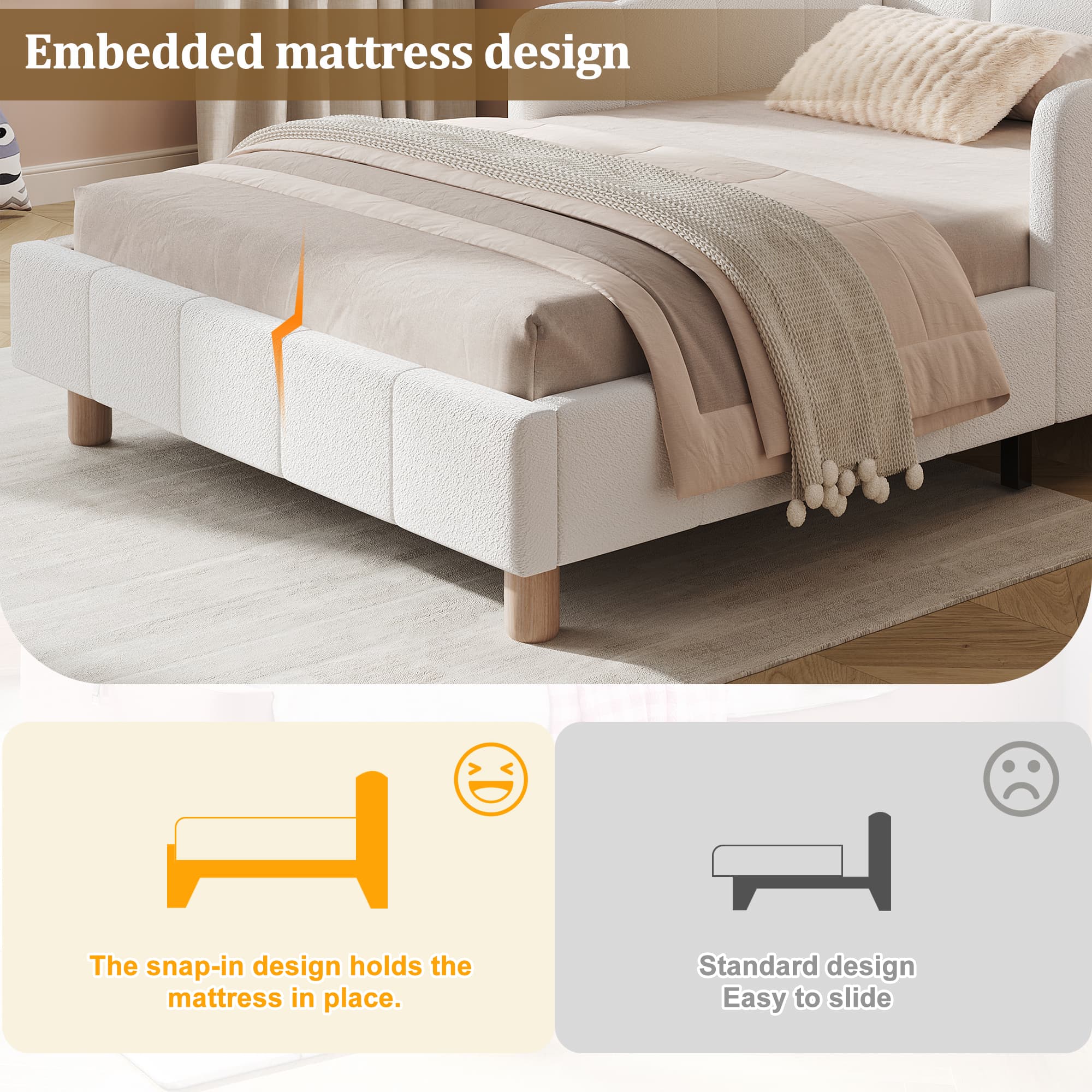 Transform Their Room with a Safe & Stylish Bouclé Bed - image 1