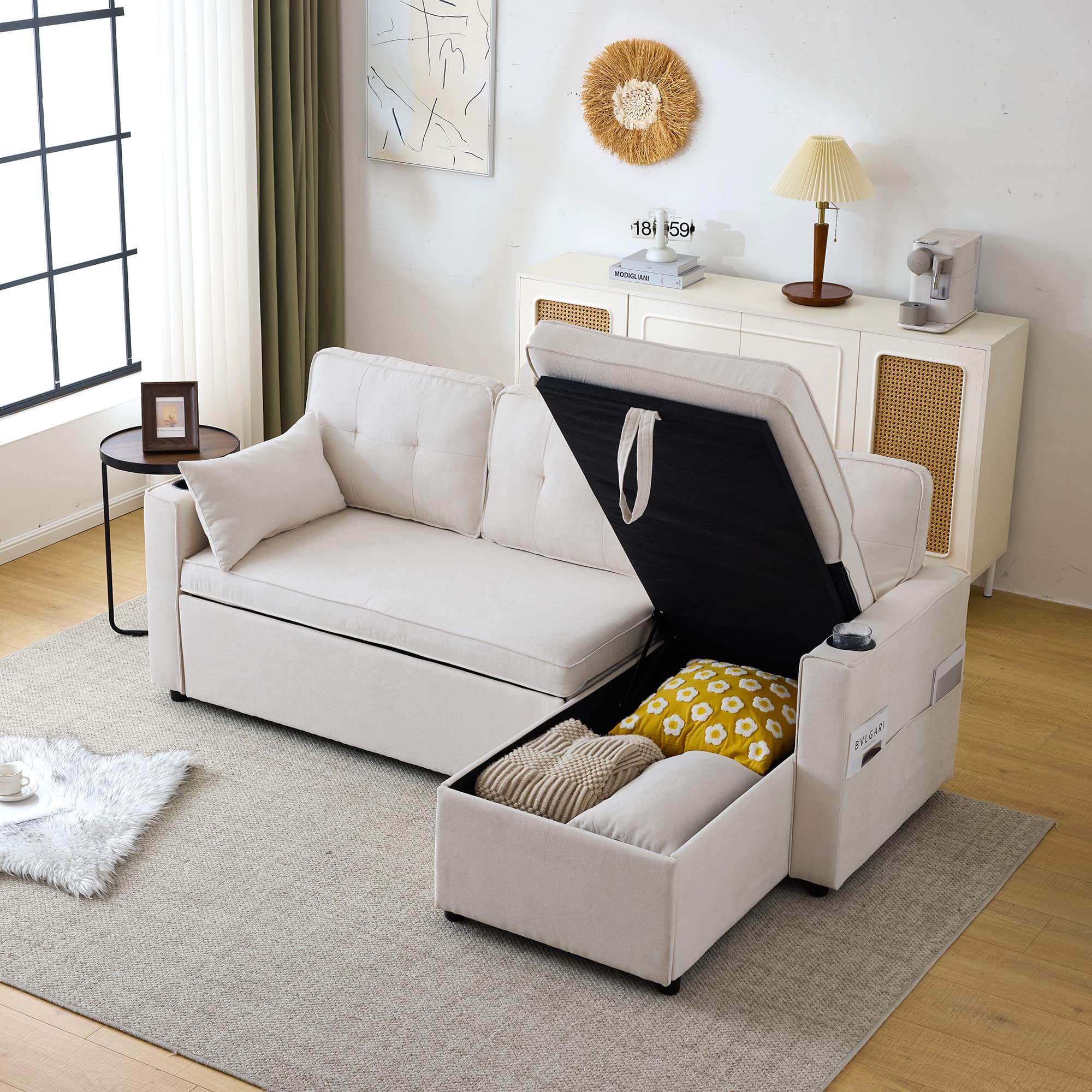 Transform Your Space with this 3-in-1 L-Shaped Sofa Bed - image 2