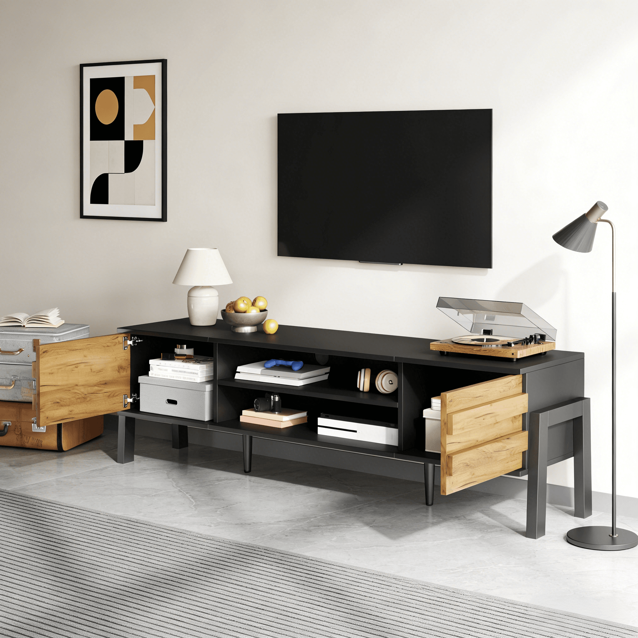 Transform Your Living Room With This Natural Wood TV Unit - image 1