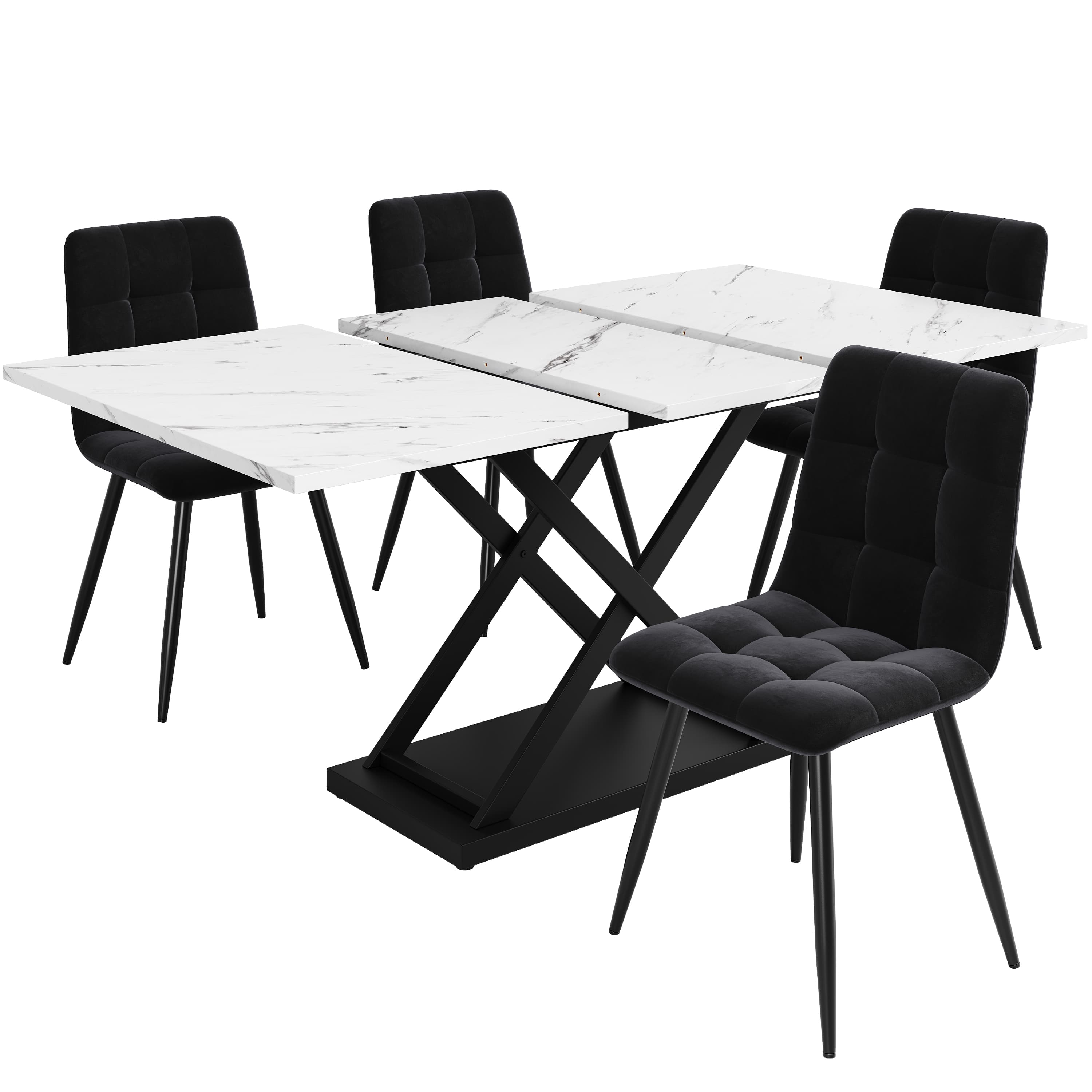 Transform Your Space with the Villalta Home Extendable Marble Dining Set - image 3