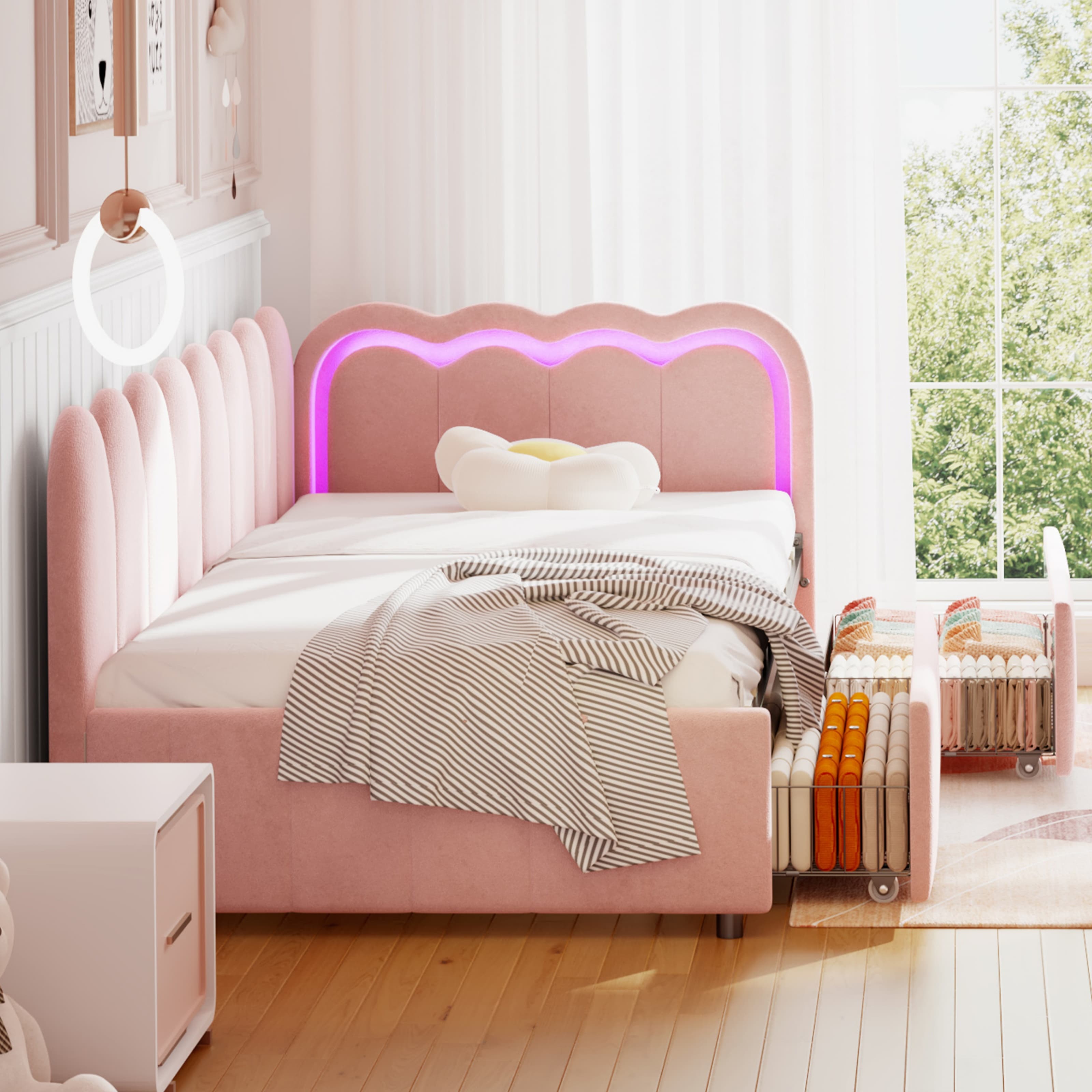 Transform Their Space with this Pink Velvet Daybed - image 5