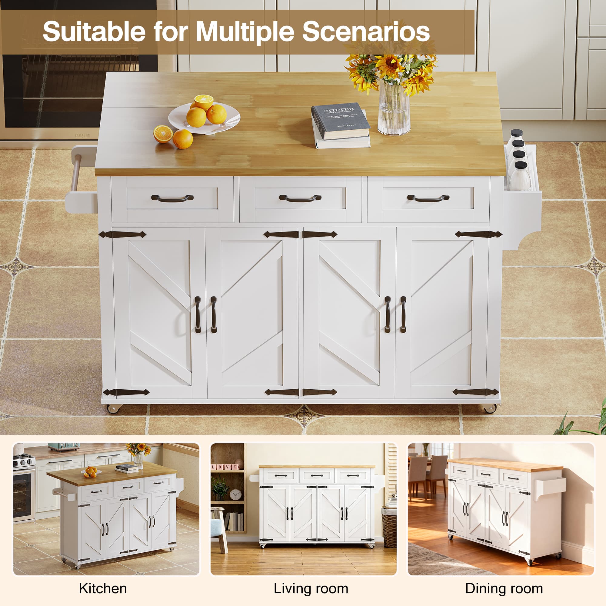 Transform Your Kitchen with this Premium Rolling Island - image 3