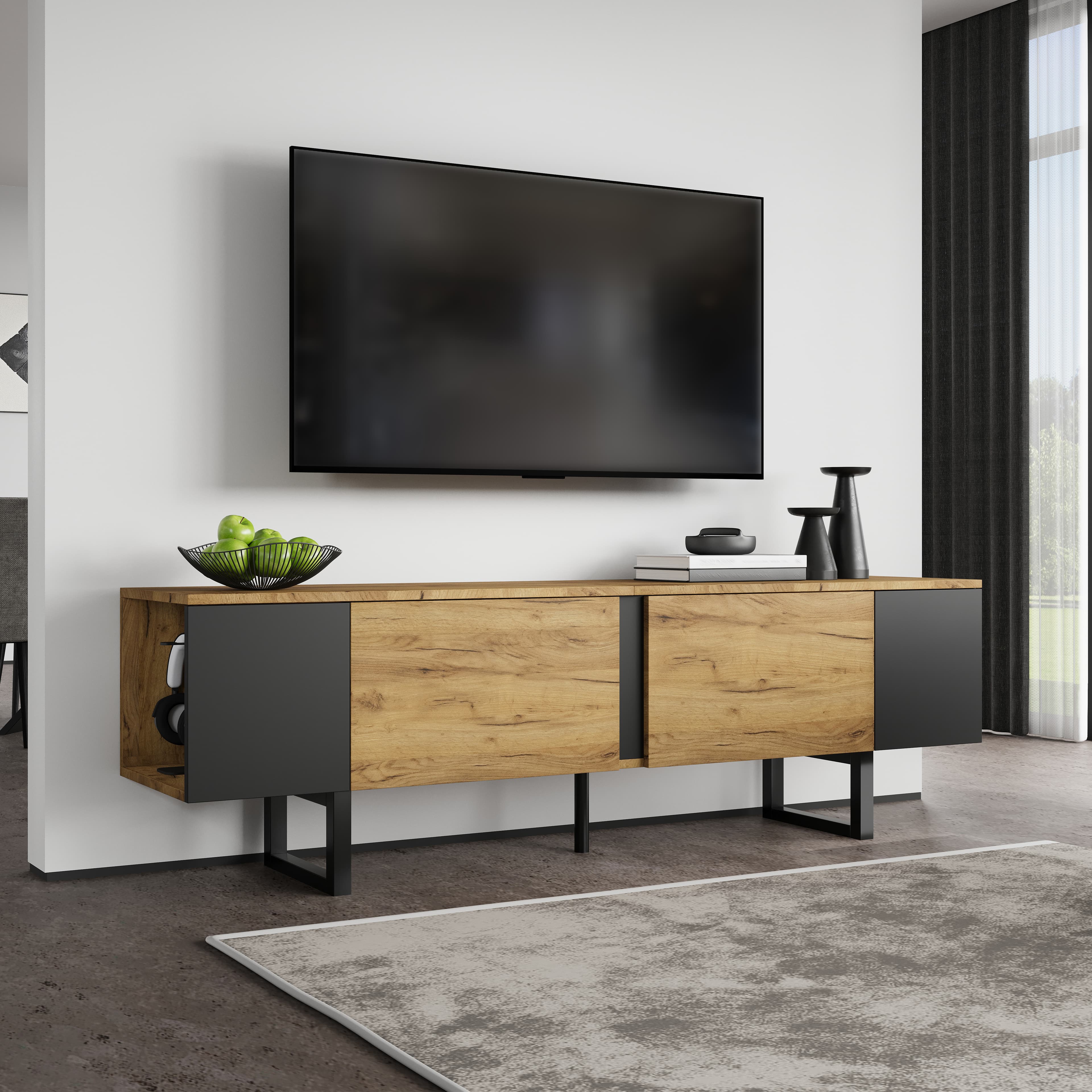 Transform Your Living Room With This 180cm Natural Wood TV Unit - image 3