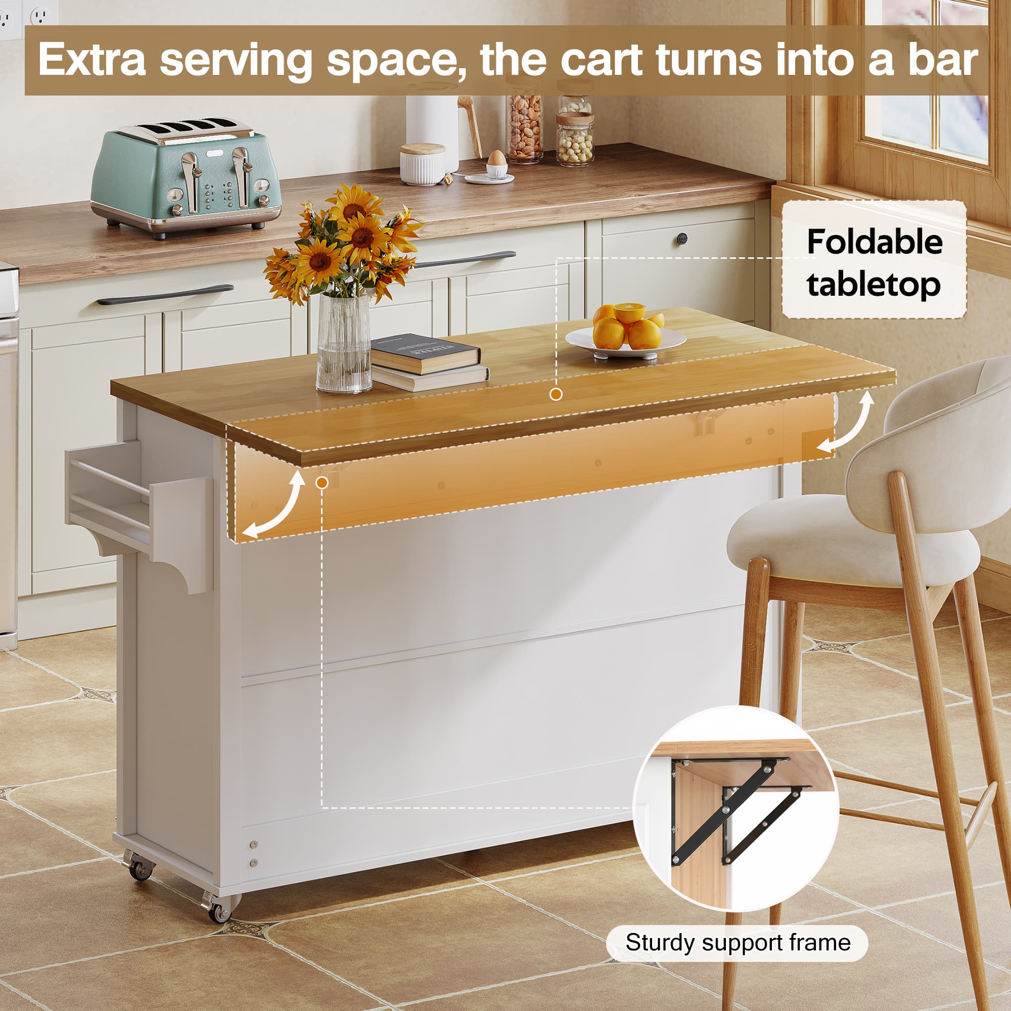 Transform Your Kitchen with this Premium Rolling Island - image 5